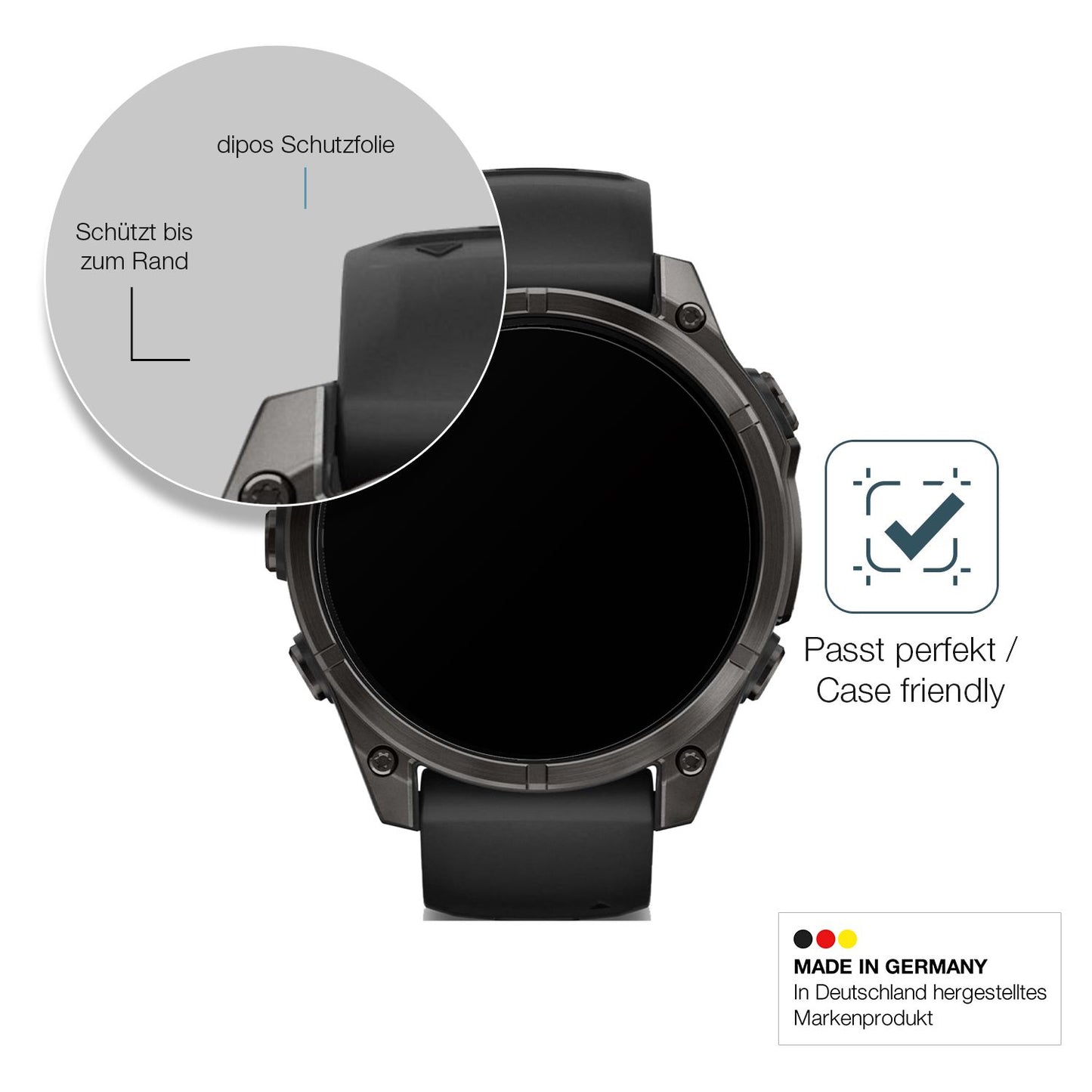 2x 9H Schutzfolie matt für Garmin Tactix 8 51mm AM (6)