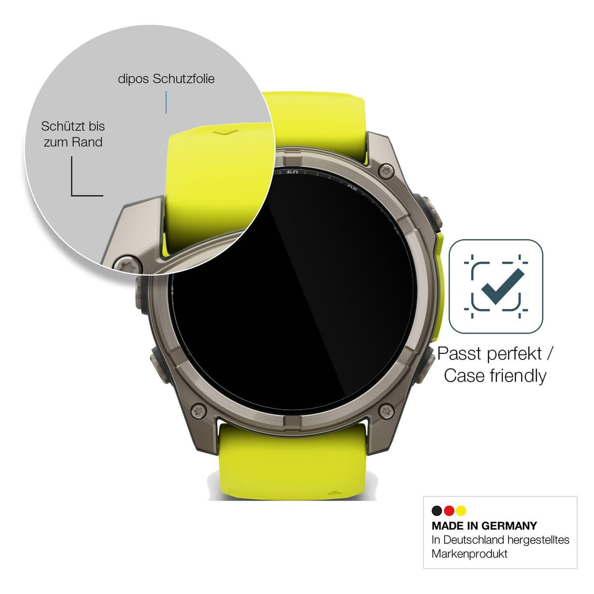 2x 9H Schutzfolie für Garmin Tactix 8 51mm SOLAR P (6)