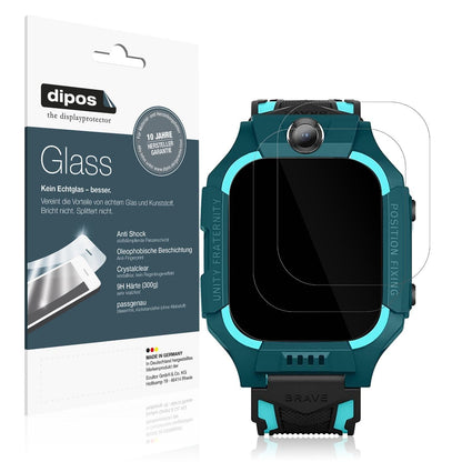 2x 9H Schutzfolie für xO Kids Smartwatch H100 Panz (1)