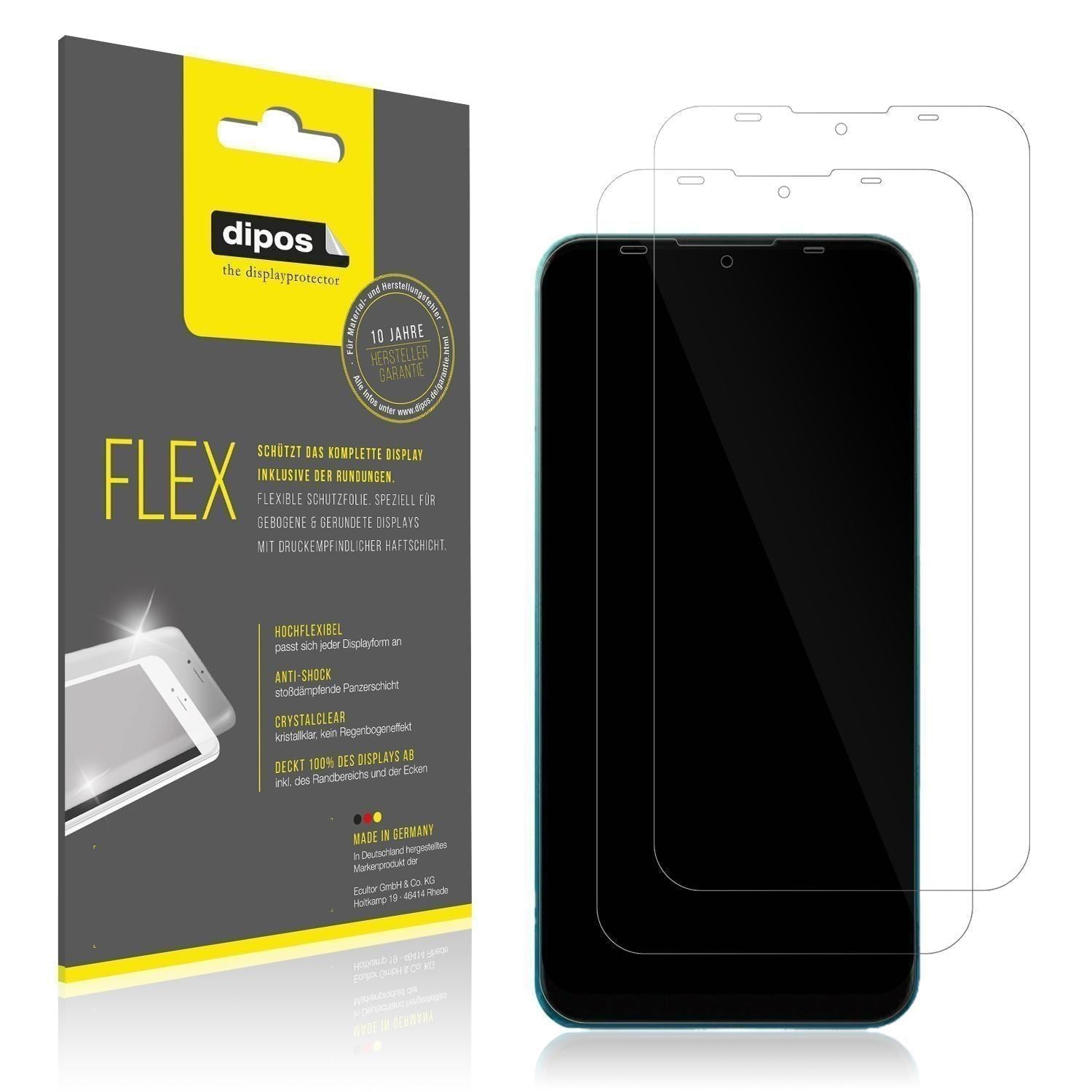 2x 3D Full Cover Schutzfolie für Mobicel Legend Pr (1)