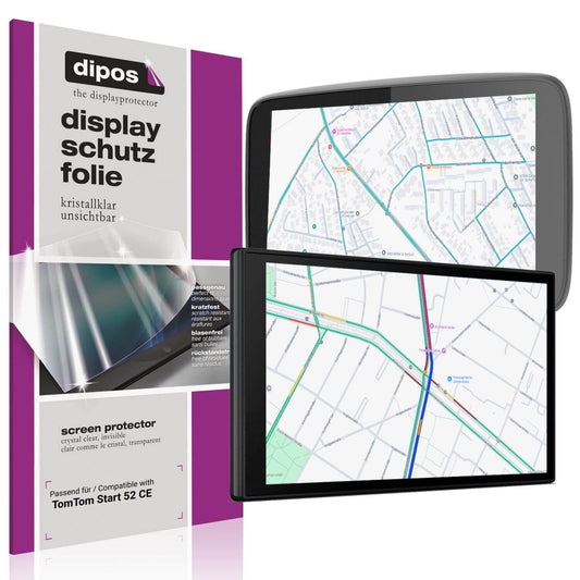 2x Schutzfolie klar für TomTom Start 52 CE Display (1)
