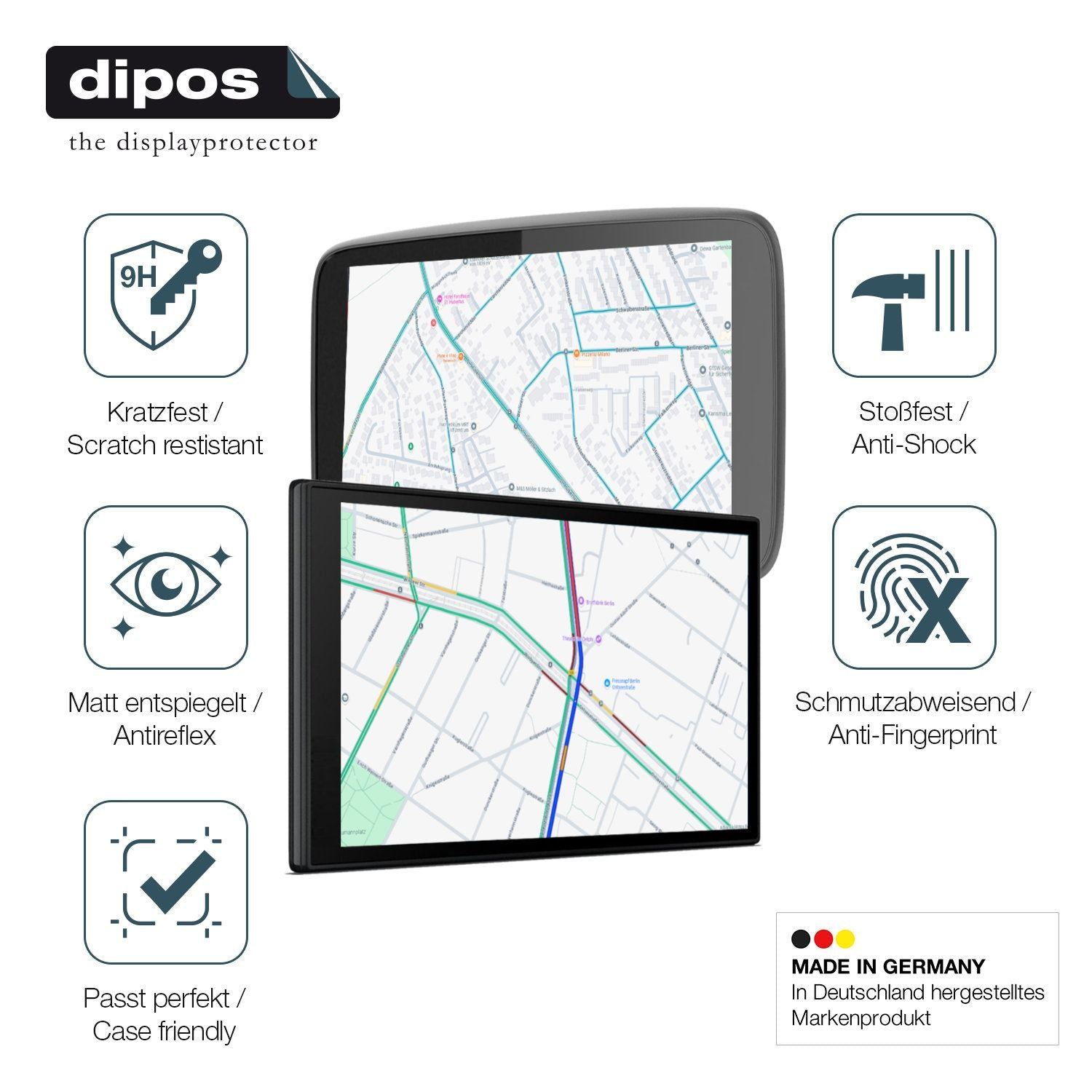 2x 9H Schutzfolie matt für Topway Android CarPlay  (5)