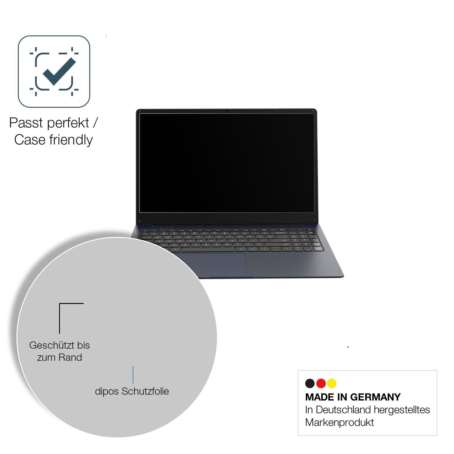 2x 9H Schutzfolie matt für VALE Laptop R15E 15.6 Z (6)