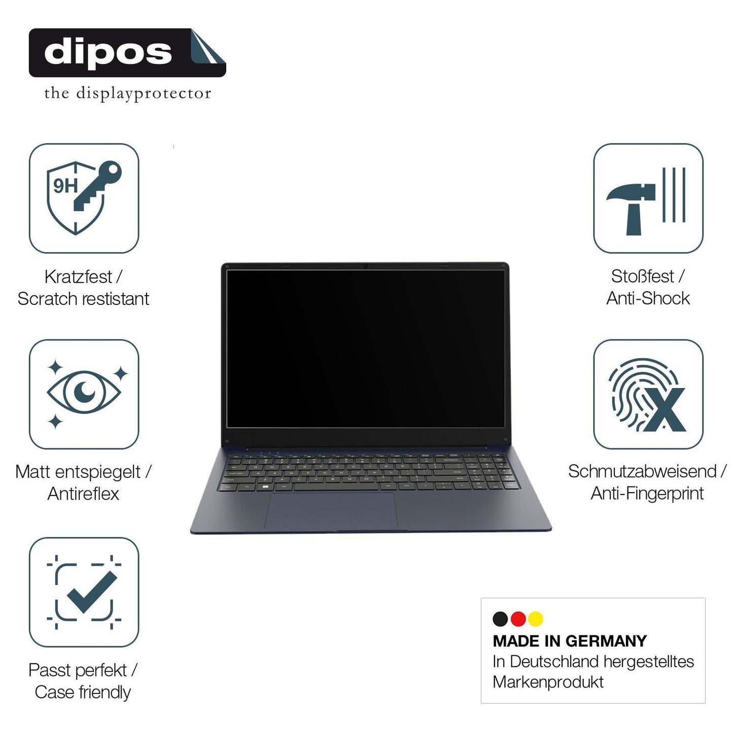 2x 9H Schutzfolie matt für VALE Laptop R15E 15.6 Z (7)