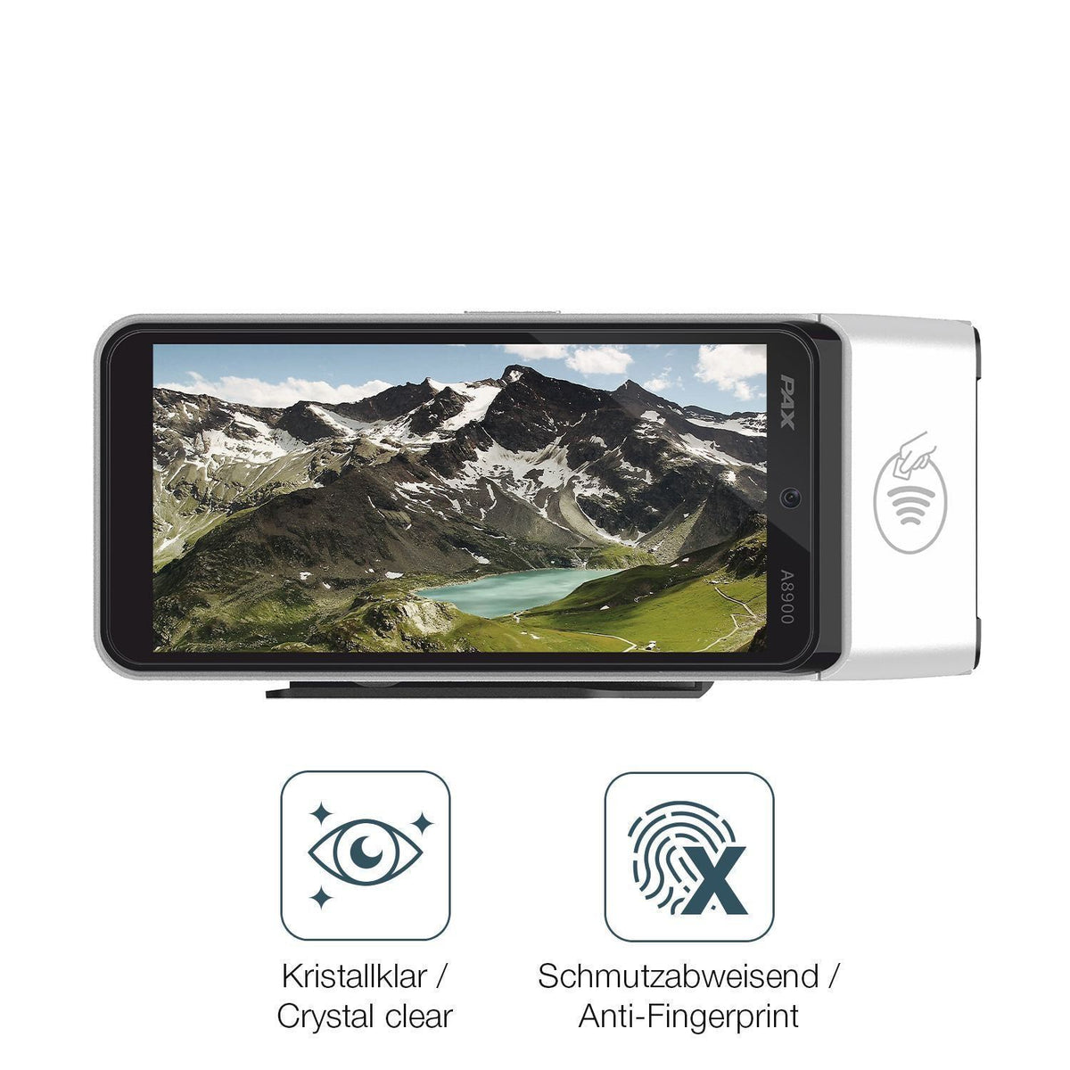 4x Schutzfolie klar für Pax A8900 Display-Schutzfo (4)