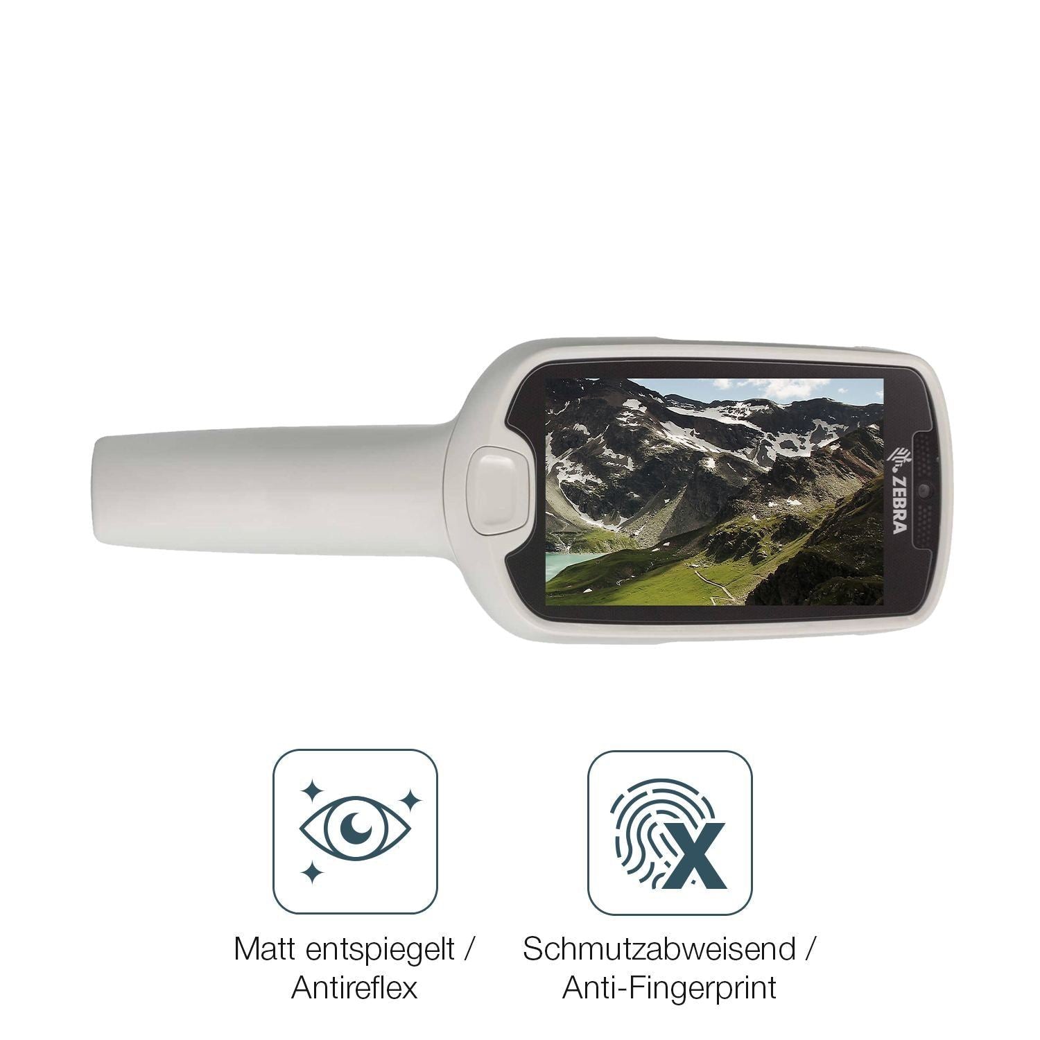 2x 9H Schutzfolie matt für Zebra PS20 Plus Panzerf (5)