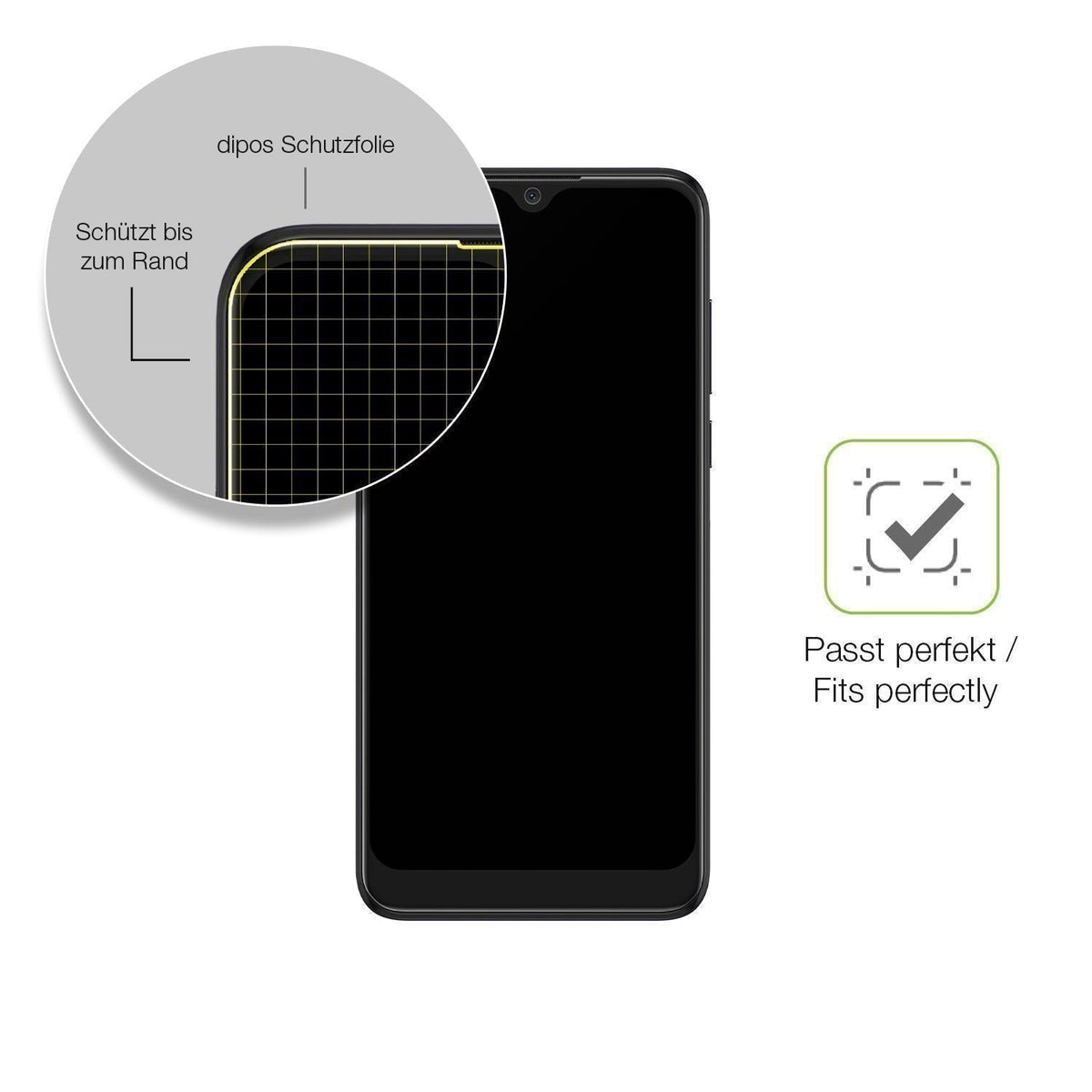 2x Full Cover Schutzfolie matt für Alcatel 1S 2020 (6)