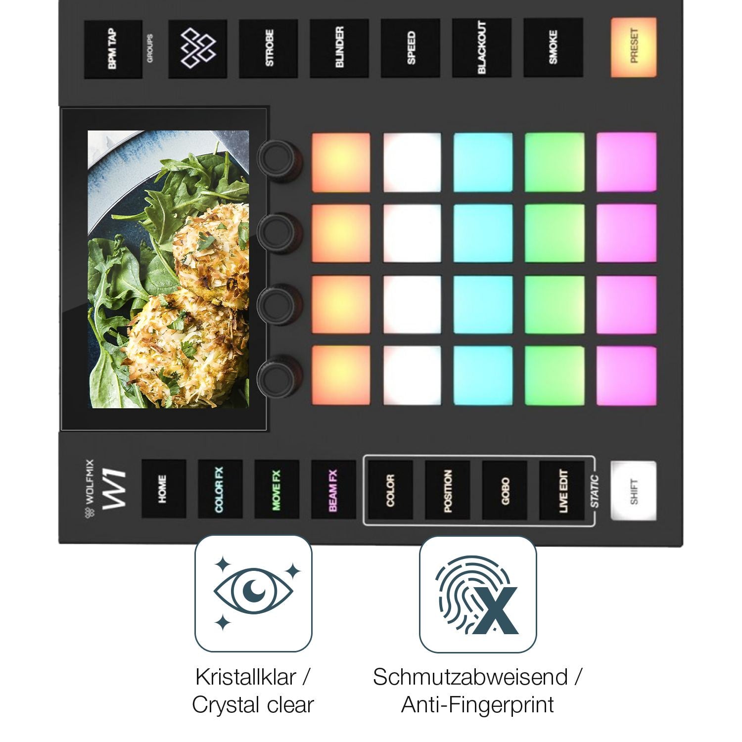 2x Schutzfolie klar für Wolfmix W1 MK2 Display-Sch (4)