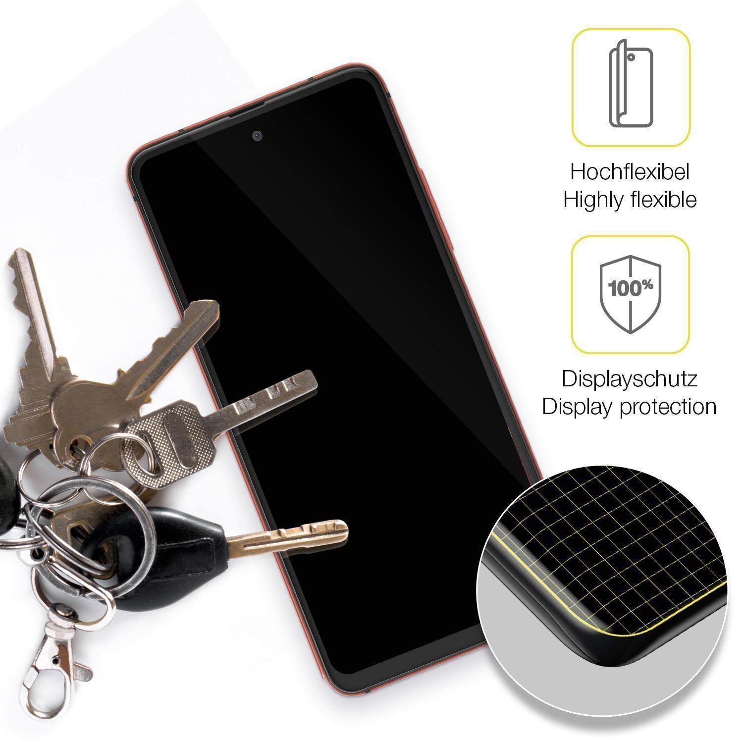 2x 3D Full Cover Schutzfolie für Nuu Mobile N20 (3)