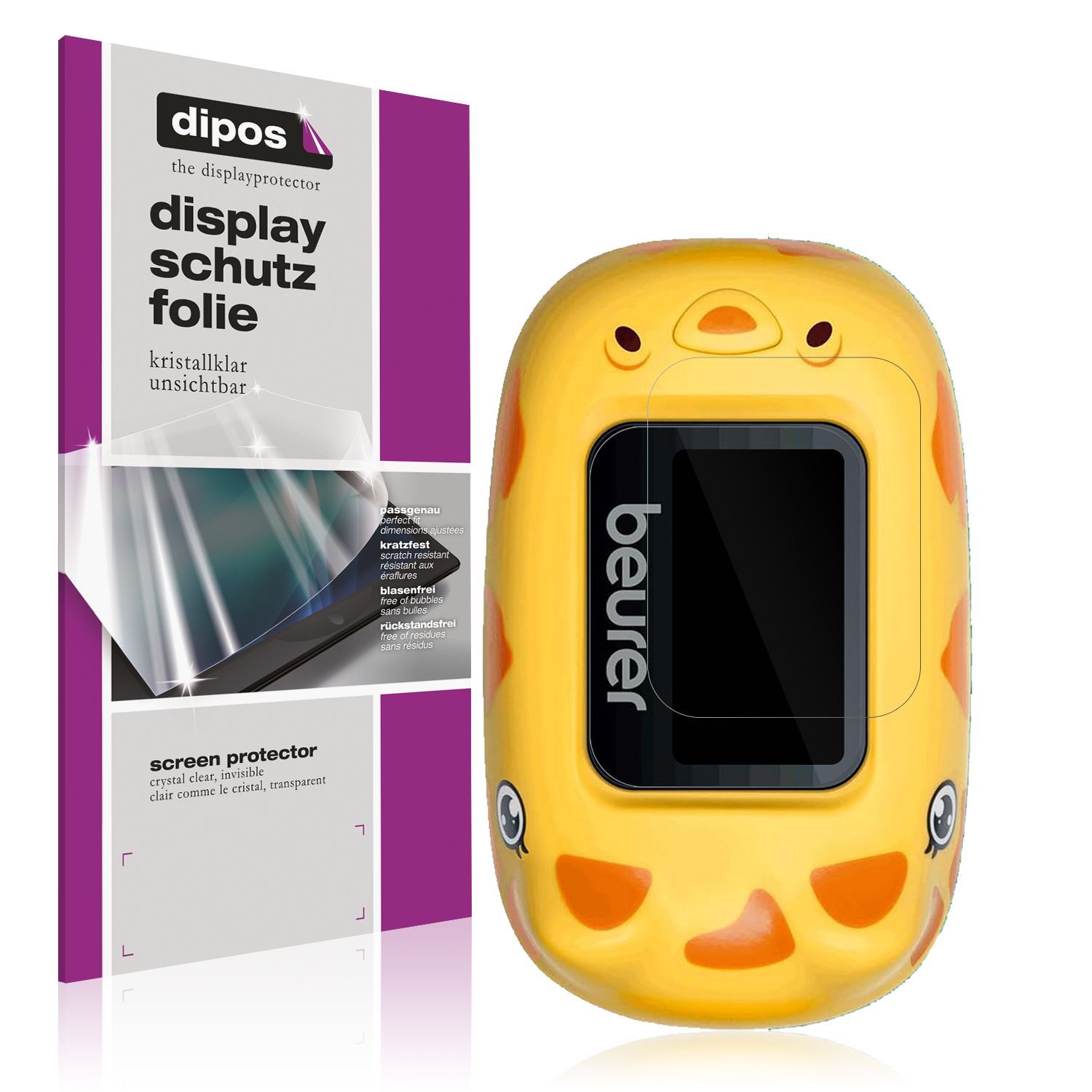 4x Schutzfolie klar für Beurer PO 13 KIDS Display- (1)