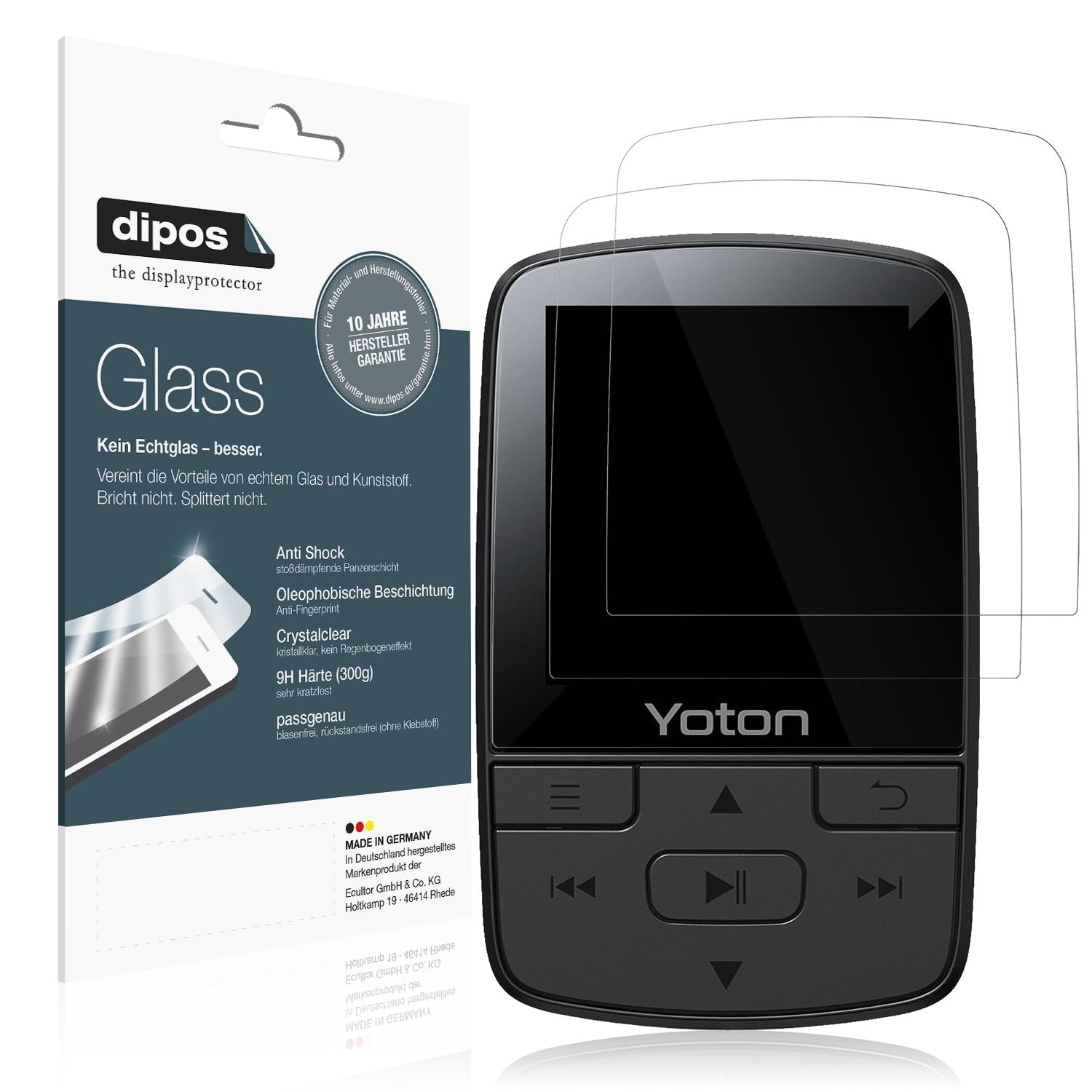2x 9H Schutzfolie für YOTON YM03 MP3-Player Panzer (1)