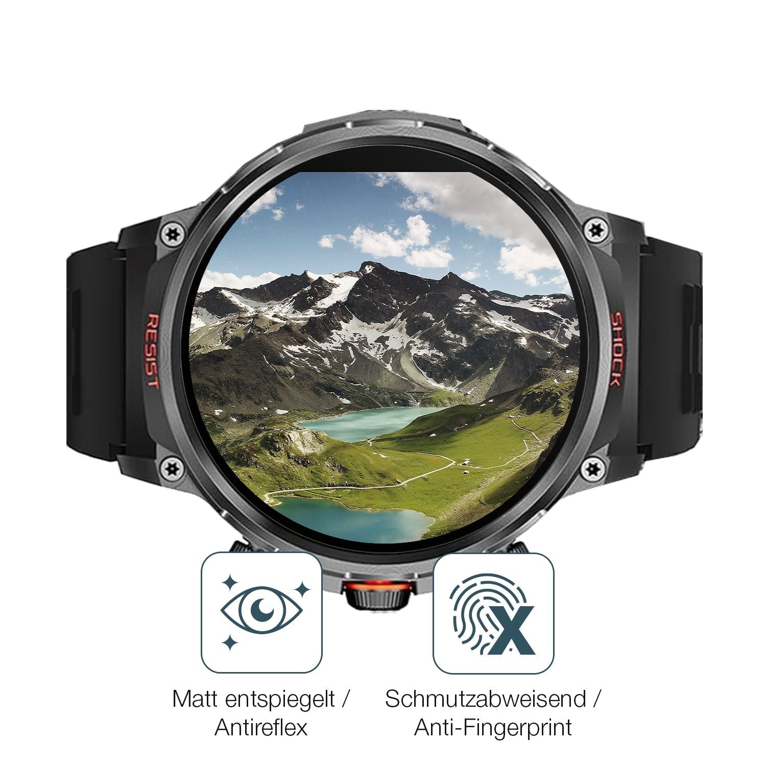 6x Schutzfolie matt für WalkerFit M6Max Display-Sc (4)