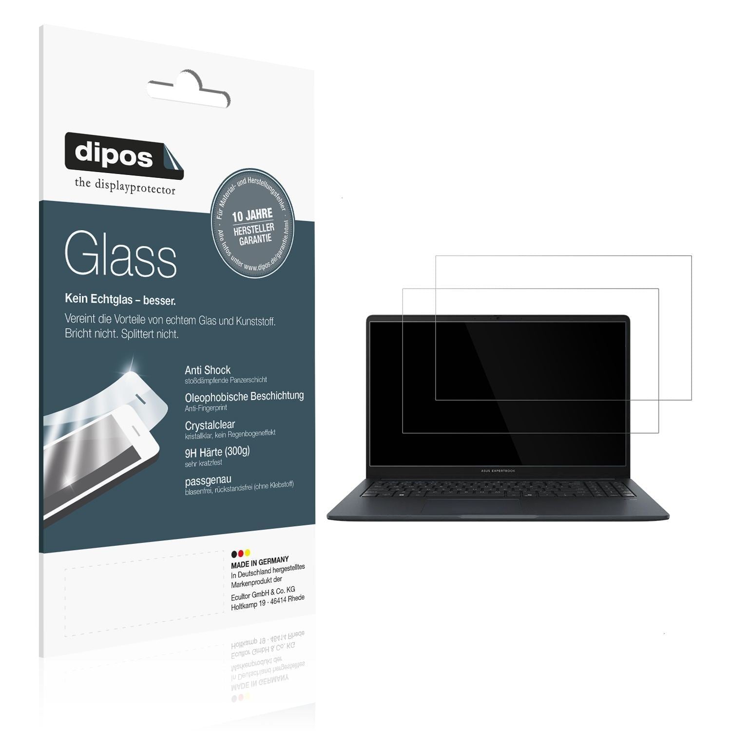 2x 9H Schutzfolie für Asus ExpertBook BM1 BM1503 P (1)