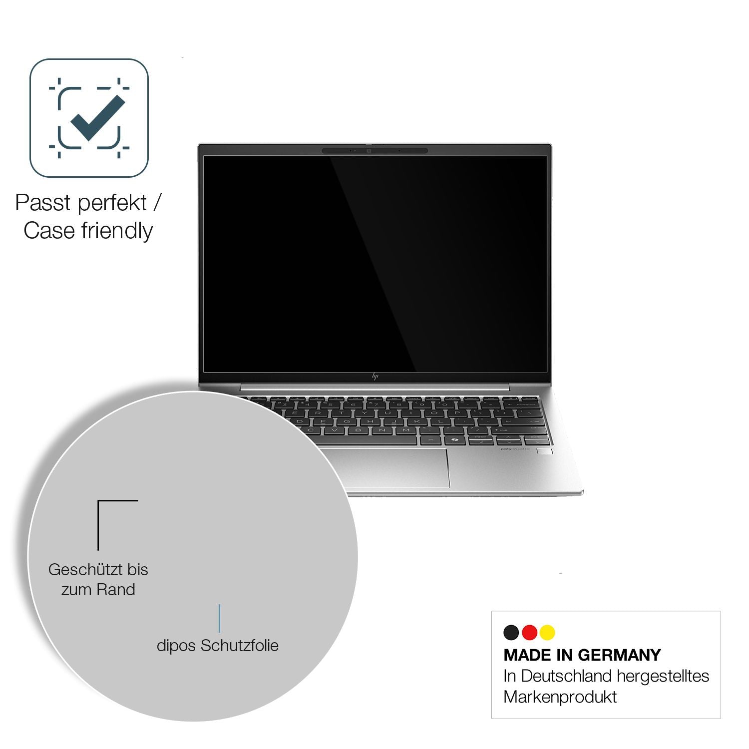 2x 9H Schutzfolie für HP EliteBook 835 G11 Panzerf (6)