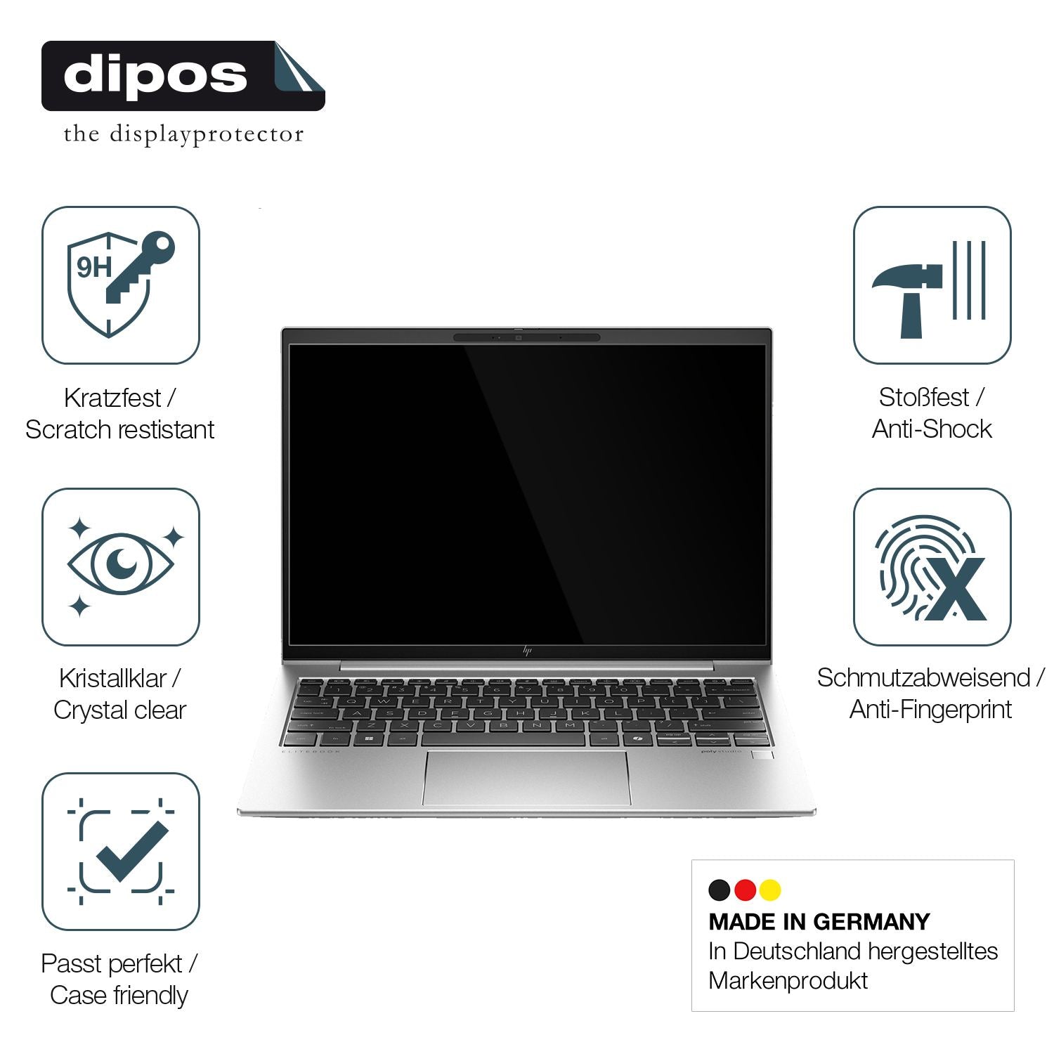 2x 9H Schutzfolie für HP EliteBook 835 G11 Panzerf (7)