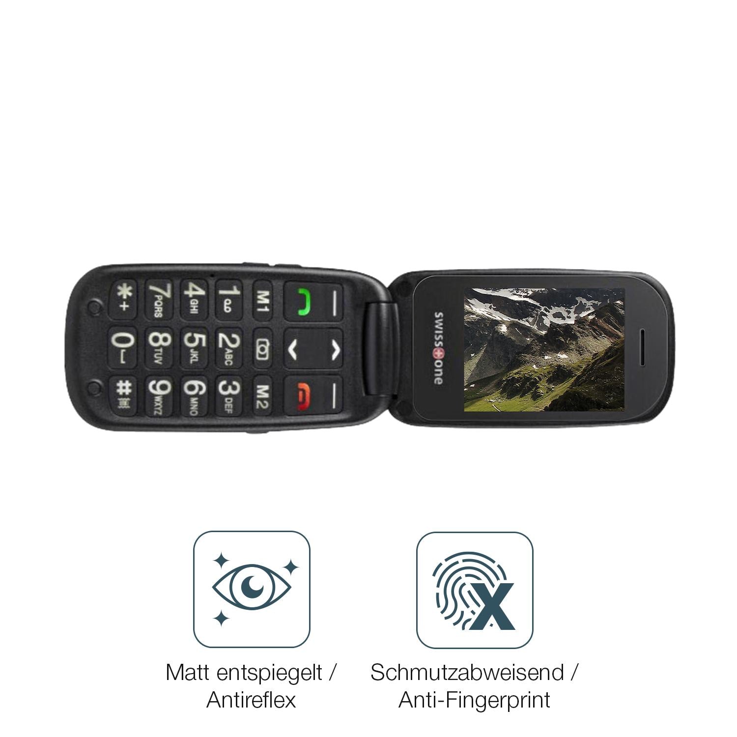 2x 9H Schutzfolie matt für Swisstone BBM 625 Panze (5)