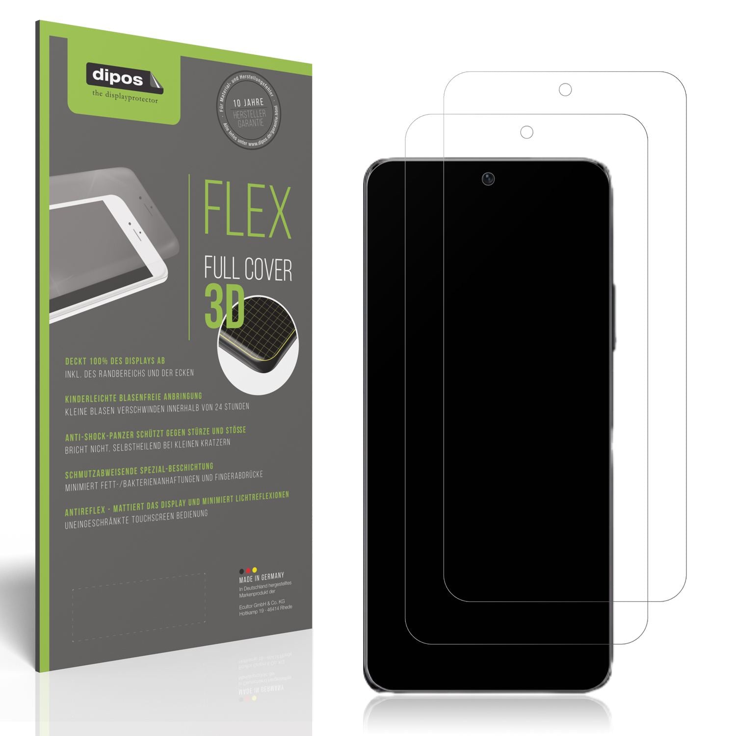2x Full Cover Schutzfolie matt für Huawei Hi Nova  (1)