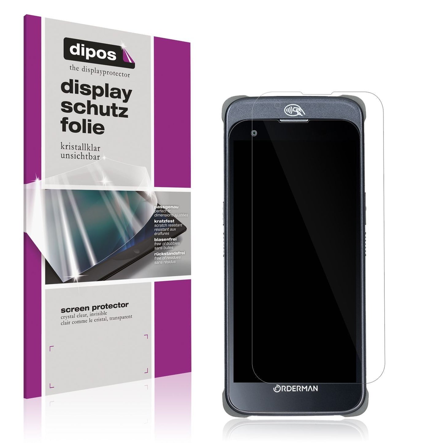4x Schutzfolie klar für Orderman 10 Display-Schutz (1)