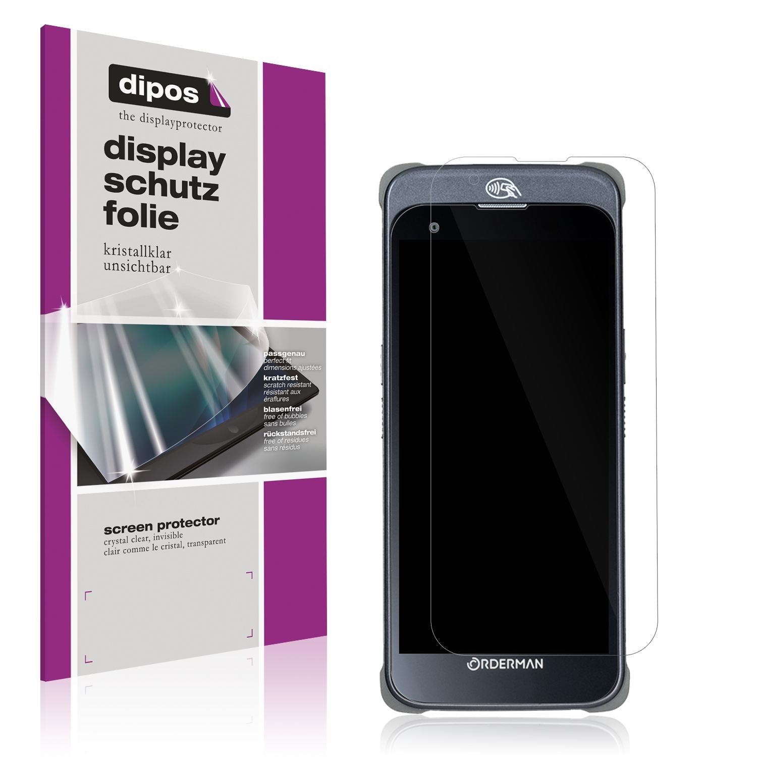 4x Schutzfolie klar für Orderman 10 Display-Schutz (1)