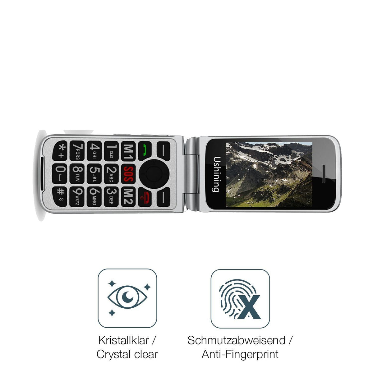 4x Schutzfolie klar für Tosaju 4G Display-Schutzfo (4)