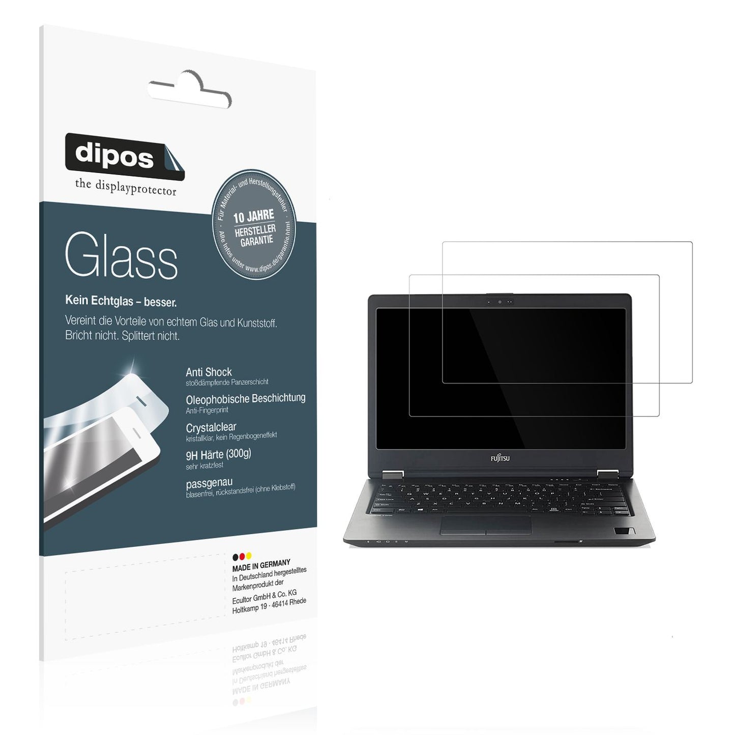 2x 9H Schutzfolie für Fujitsu Lifebook E756 15.6 P (1)