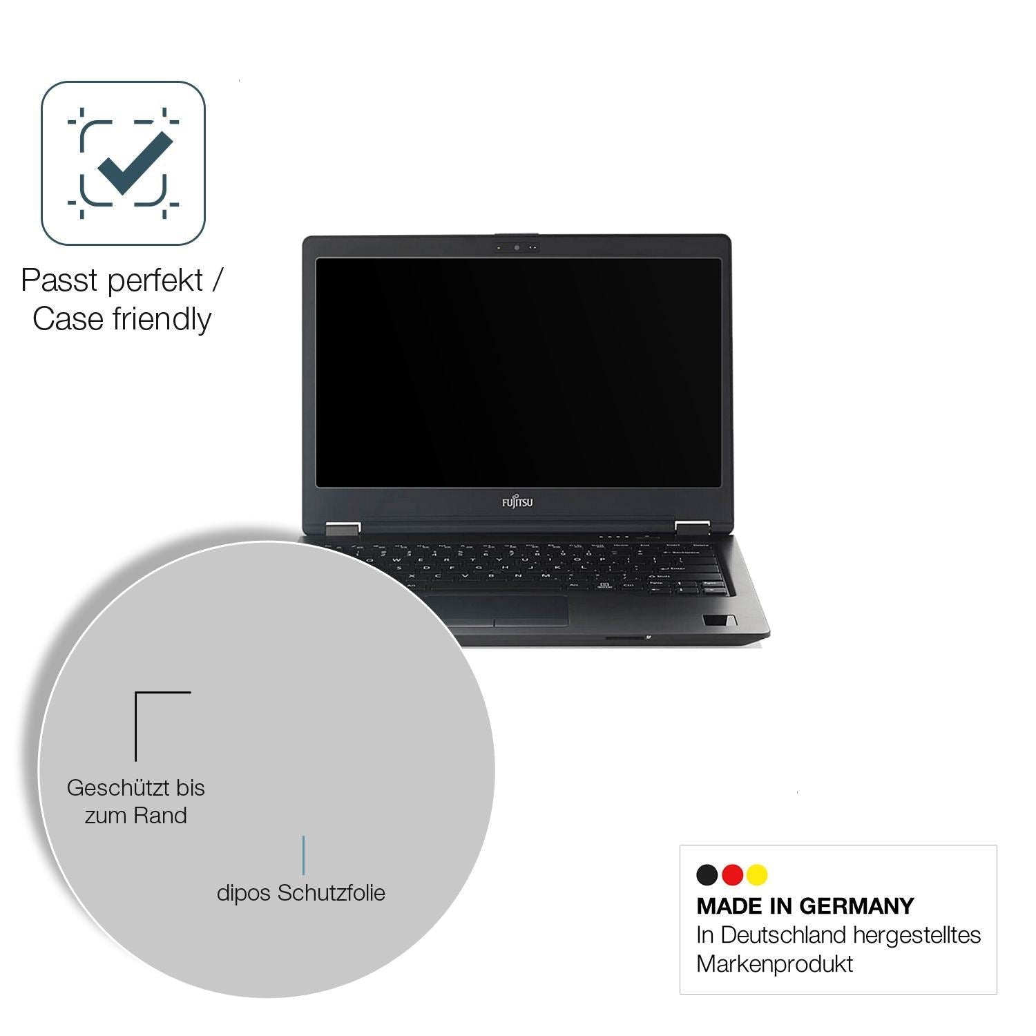 2x 9H Schutzfolie matt für Fujitsu Lifebook E756 1 (6)