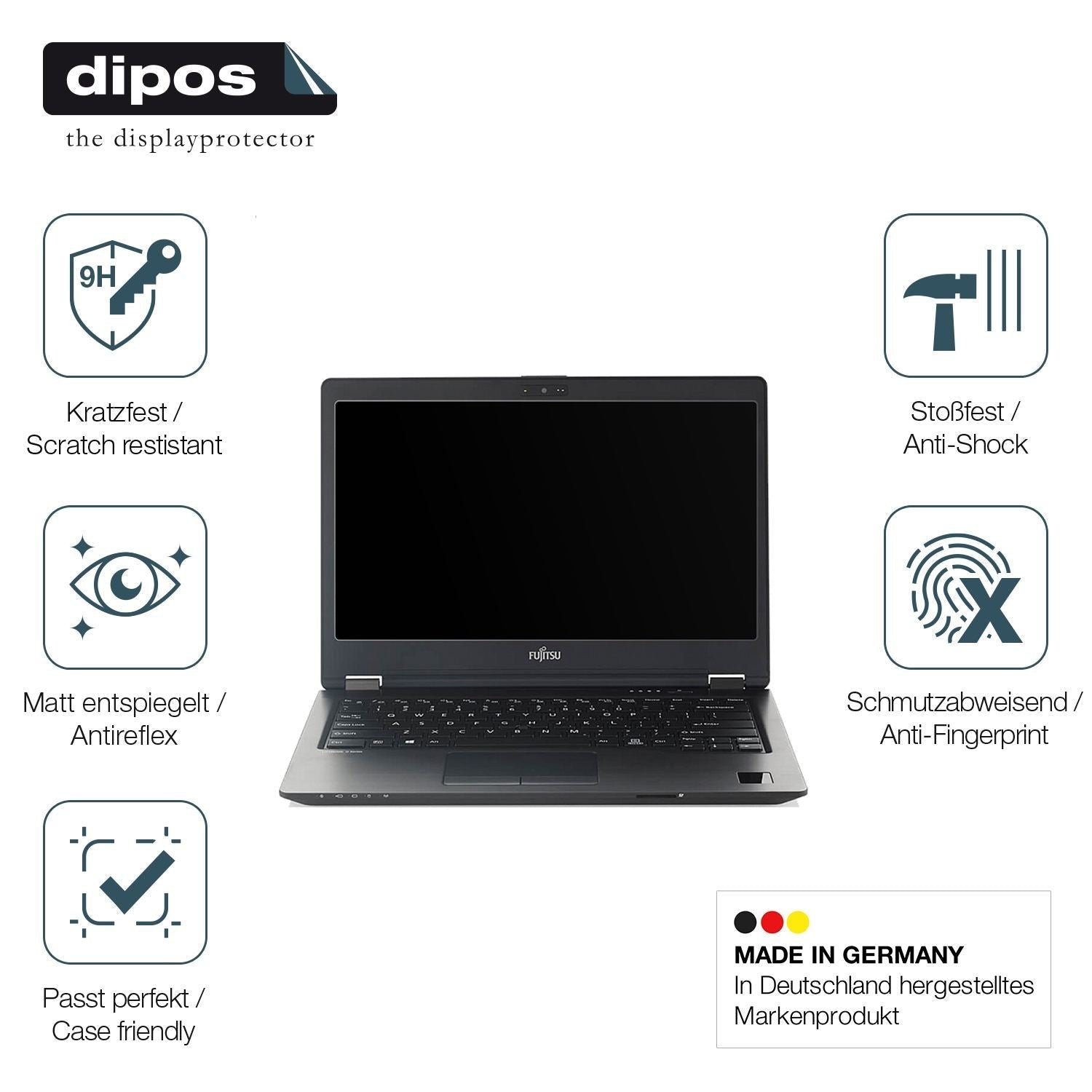 2x 9H Schutzfolie matt für Fujitsu Lifebook E756 1 (7)