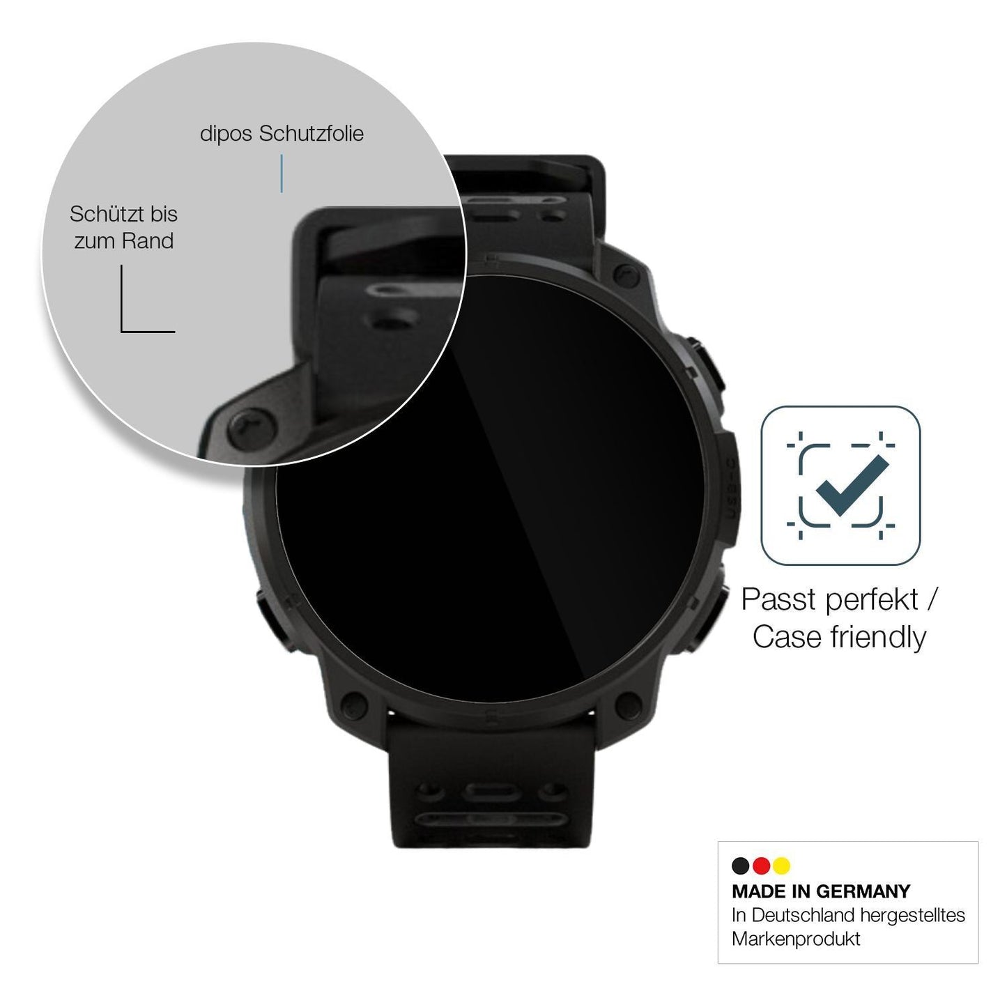 2x 9H Schutzfolie für UNA Watch Panzerfolie (6)