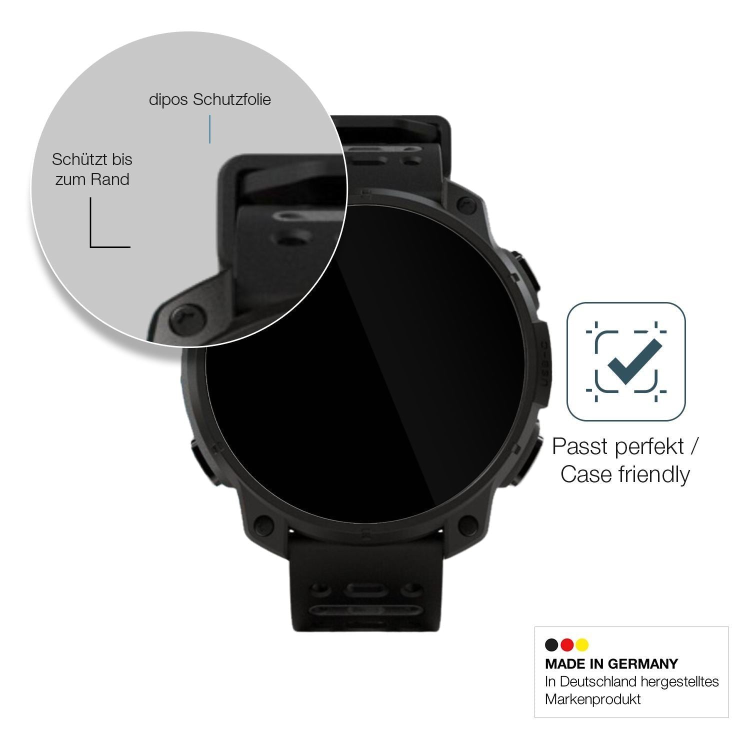 2x 9H Schutzfolie für UNA Watch Panzerfolie (6)
