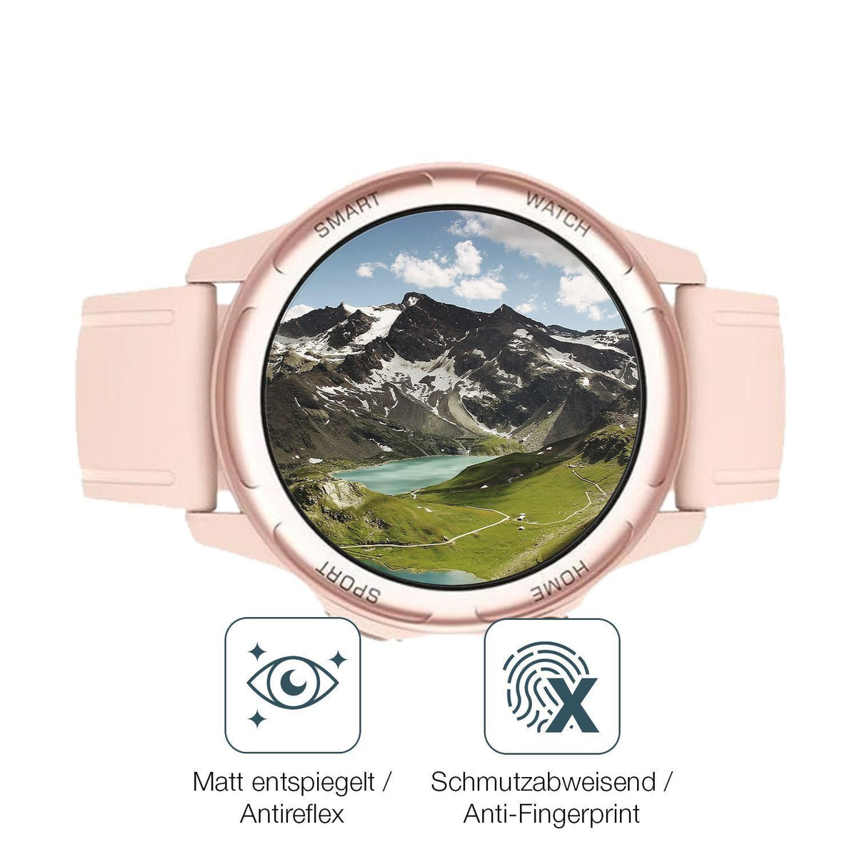 2x 9H Schutzfolie matt für Gerpeng MW04 1.32 Zoll  (5)