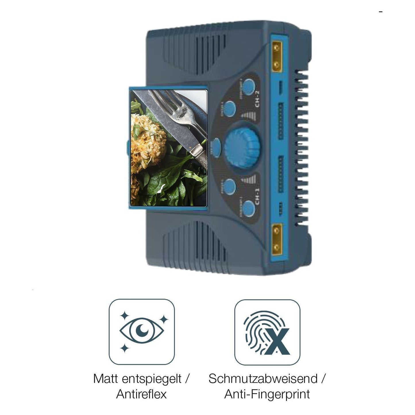 2x Schutzfolie matt für Junsi iCharger 308 Duo Dis (4)