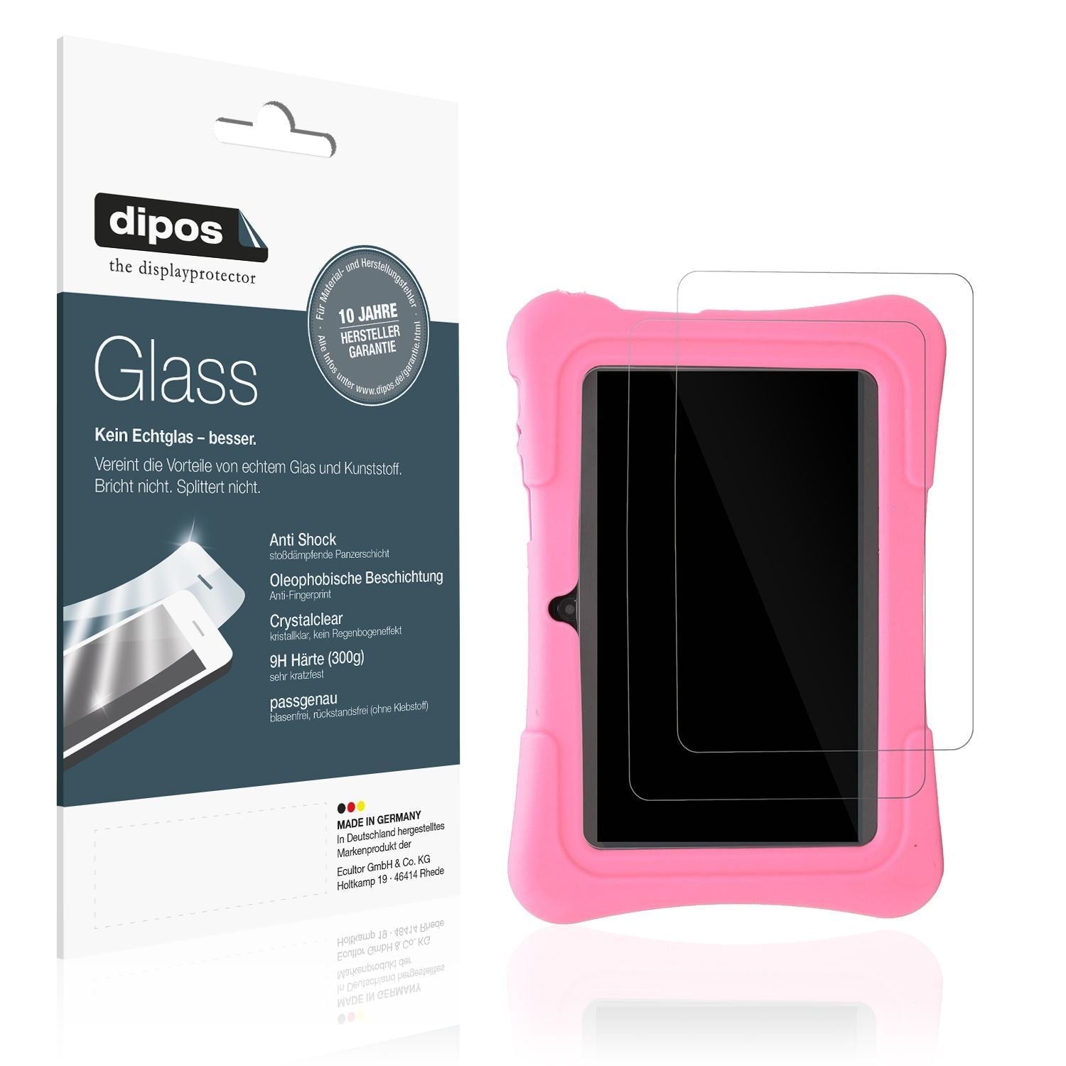 2x 9H Schutzfolie für Plyisty Kids Tablet 7 Zoll P (1)
