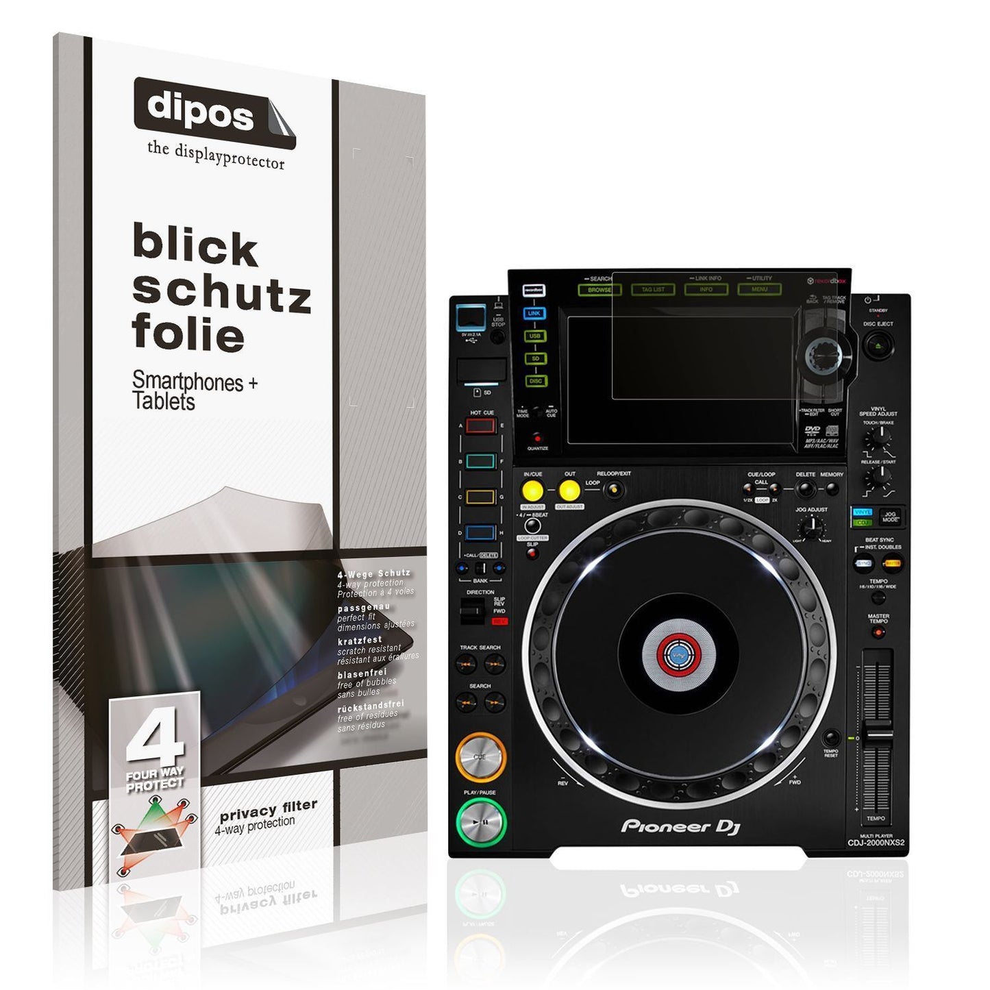 Blickschutzfolie für Pioneer CDJ-2000NXS2 Display  (1)