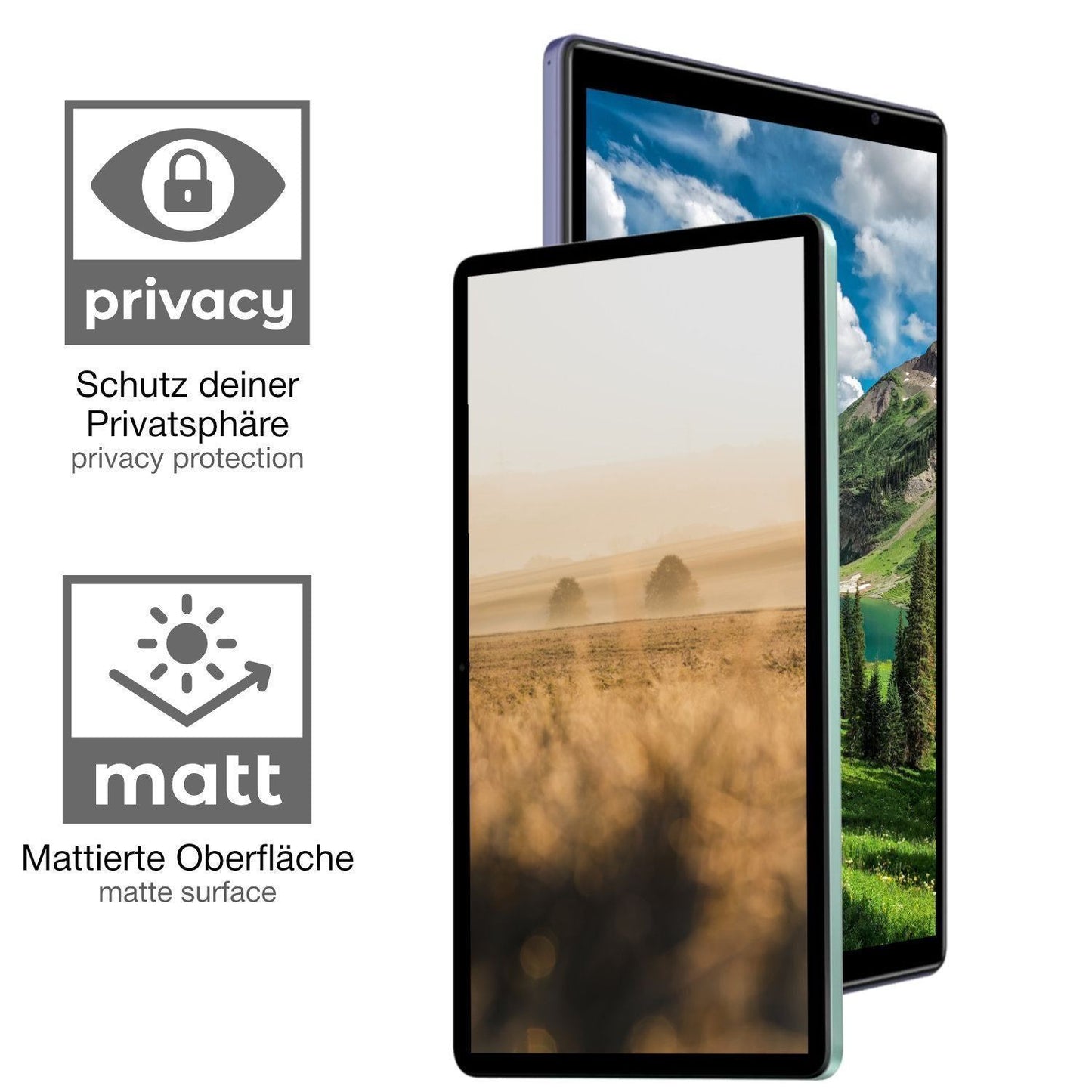 Blickschutzfolie für Awow Creapad 1009 matt Schutz (2)