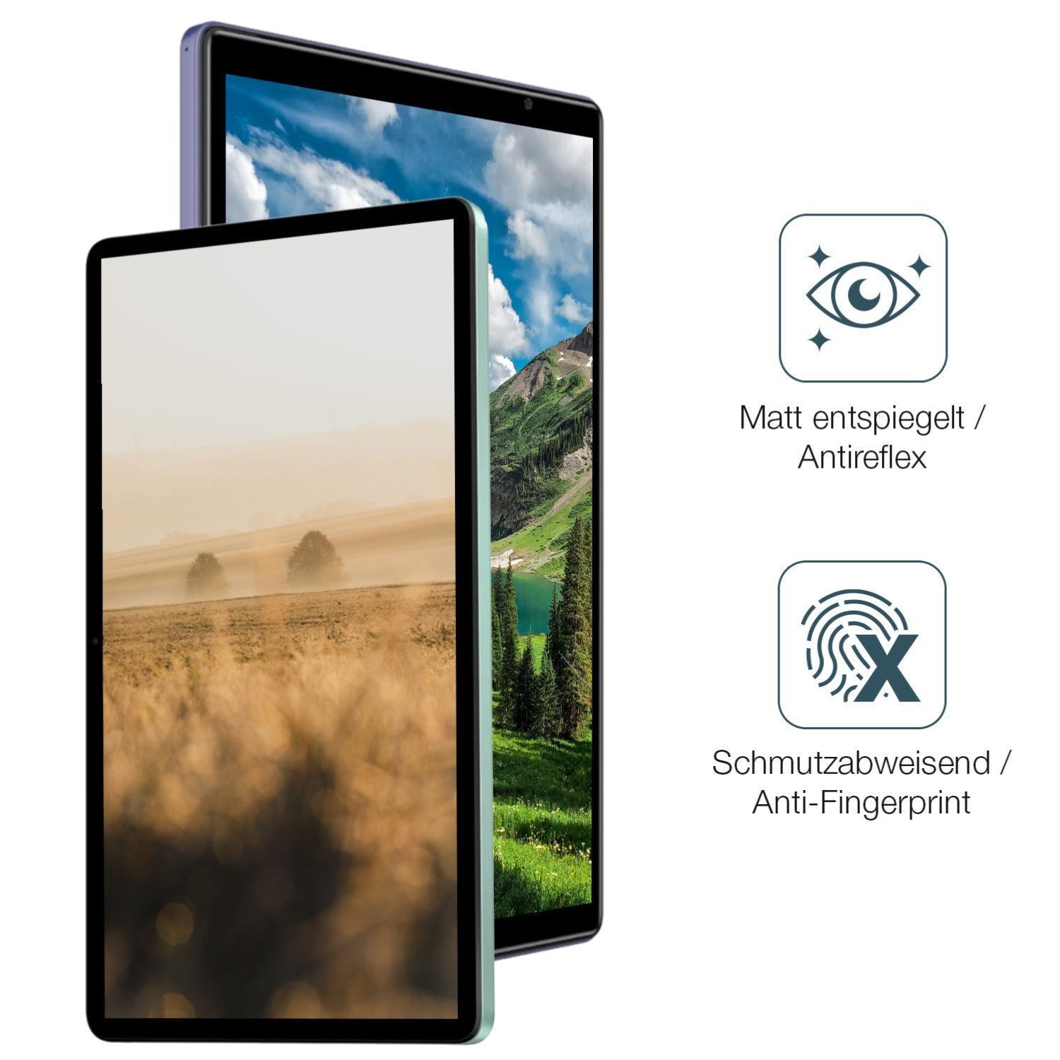 2x 9H Schutzfolie matt für SGIN T10P 10.1 Panzerfo (4)