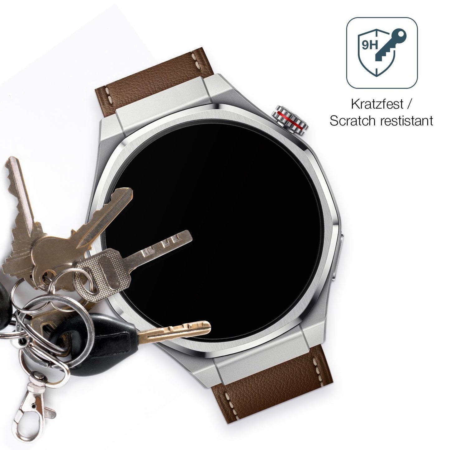 2x 9H Schutzfolie matt für Honor Watch 5 Ultra Pan (3)