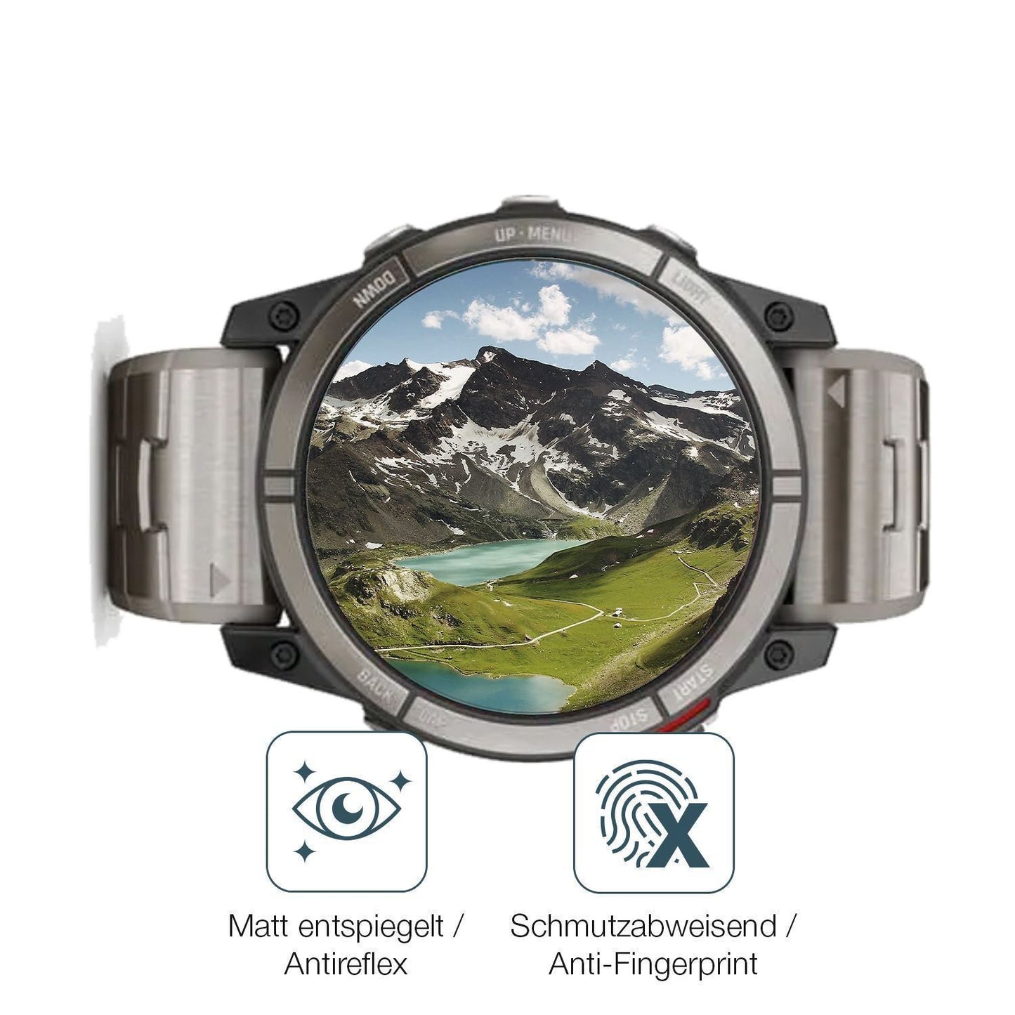 6x Schutzfolie matt für Garmin quatix 7X Display-S (4)