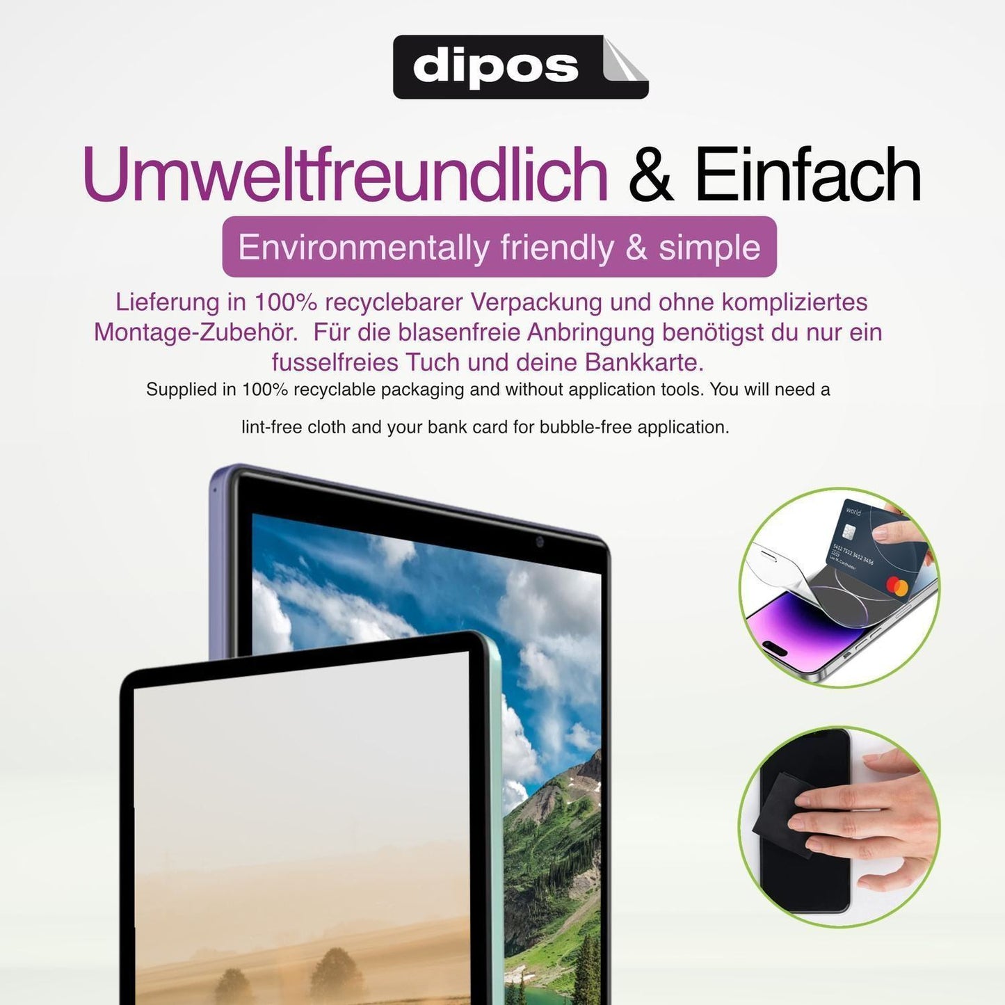 2x Schutzfolie klar für Wacom One S Display-Schutz (4)
