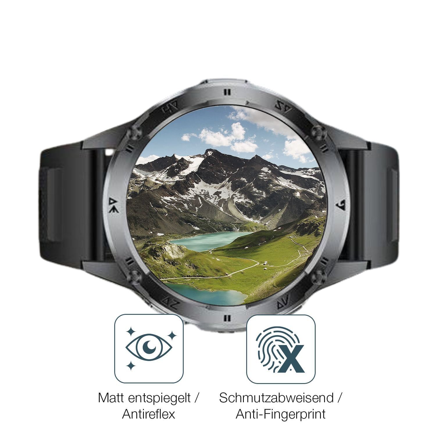 2x 9H Schutzfolie matt für FOXBOX EF6 1.43 Zoll Pa (5)