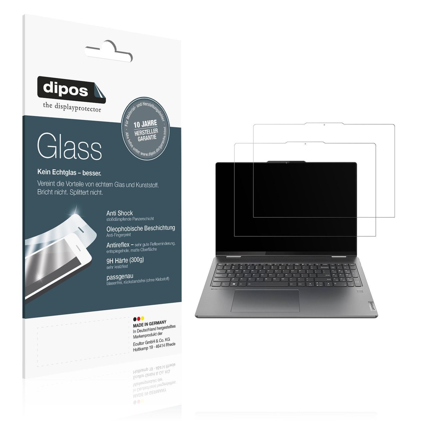 2x 9H Schutzfolie matt für Lenovo Yoga Slim 7 Panz (1)