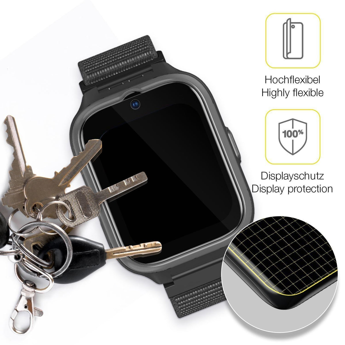 2x 3D Full Cover Schutzfolie für myPhone CareWatch (3)