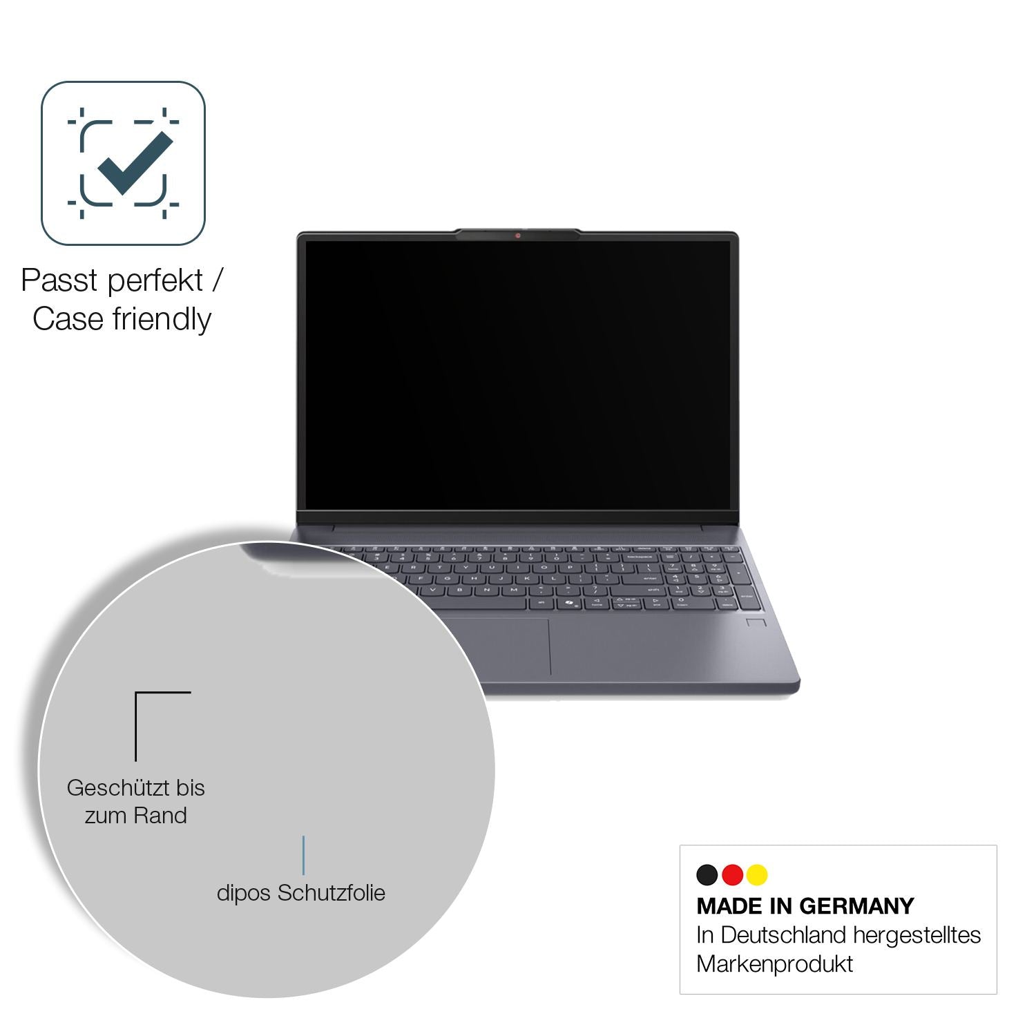2x 9H Schutzfolie matt für Lenovo IdeaPad Slim 3x  (6)
