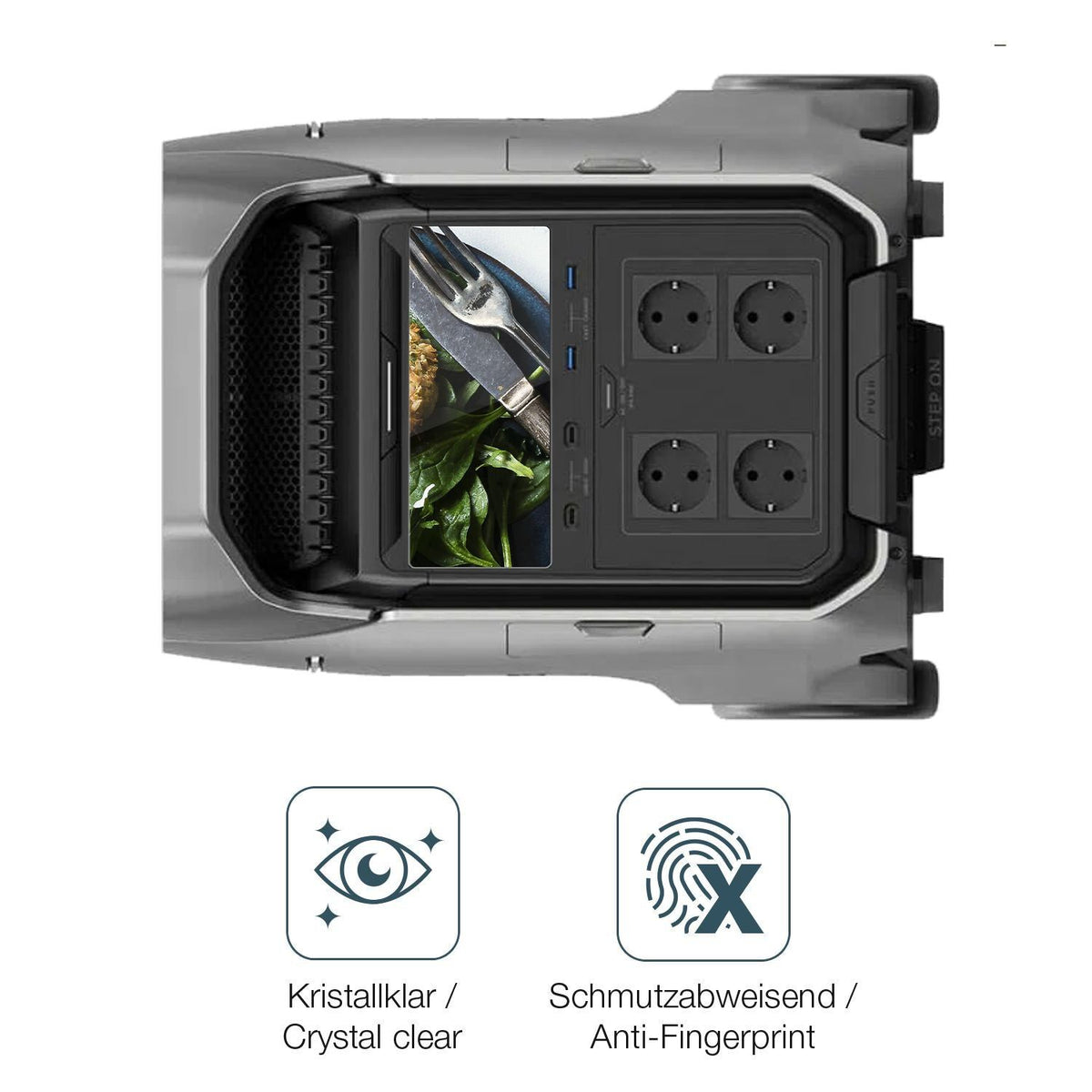 2x Schutzfolie klar für EF Ecoflow Delta 3 Plus Di (4)