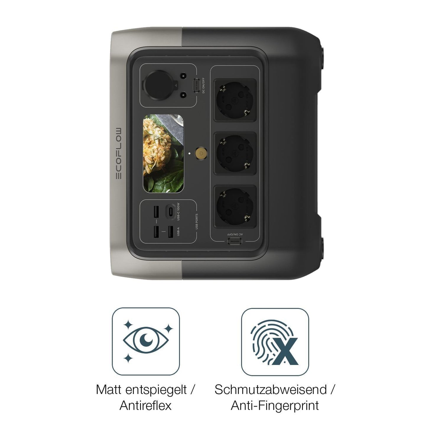 2x Schutzfolie matt für EF Ecoflow River 2 Pro Dis (4)