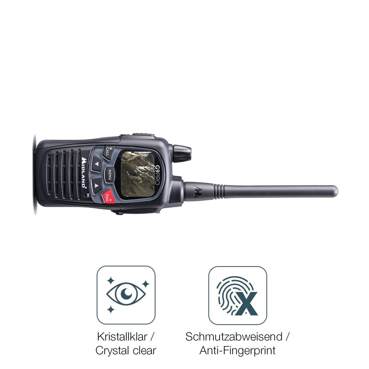 4x Schutzfolie klar für Midland G9 Pro Funkgerät D (4)