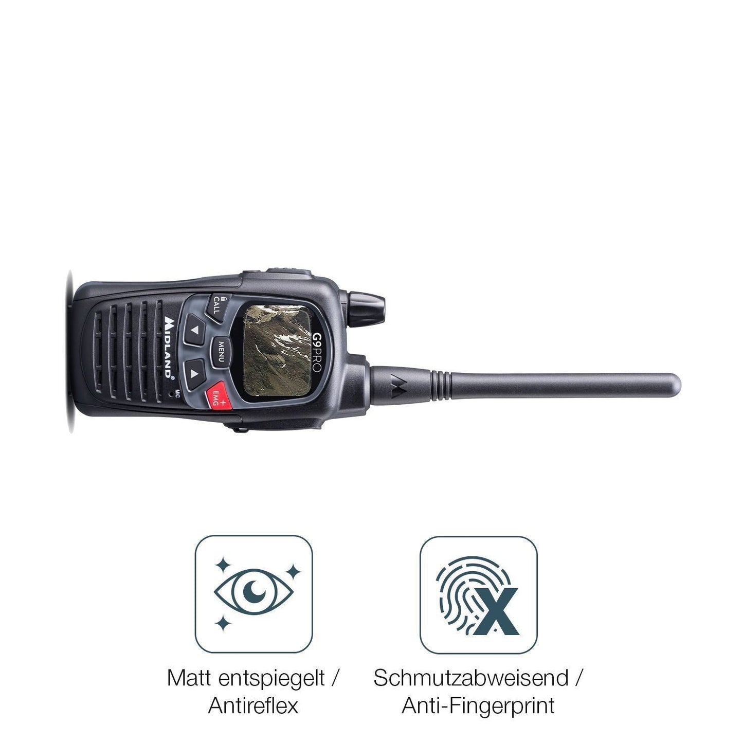 2x 9H Schutzfolie matt für Midland G9 Pro Funkgerä (5)