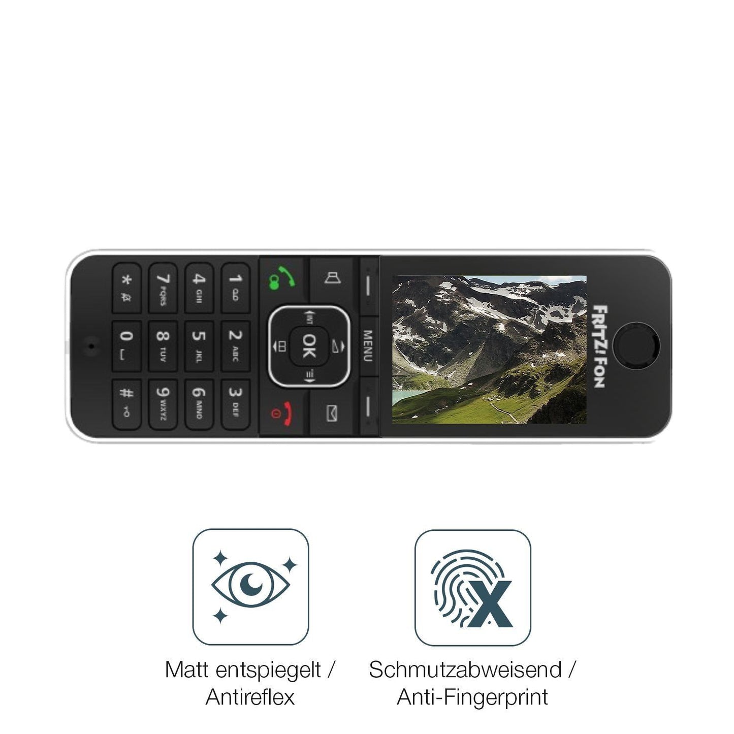 2x 9H Schutzfolie matt für AVM FRITZ! FON C6 Panze (5)