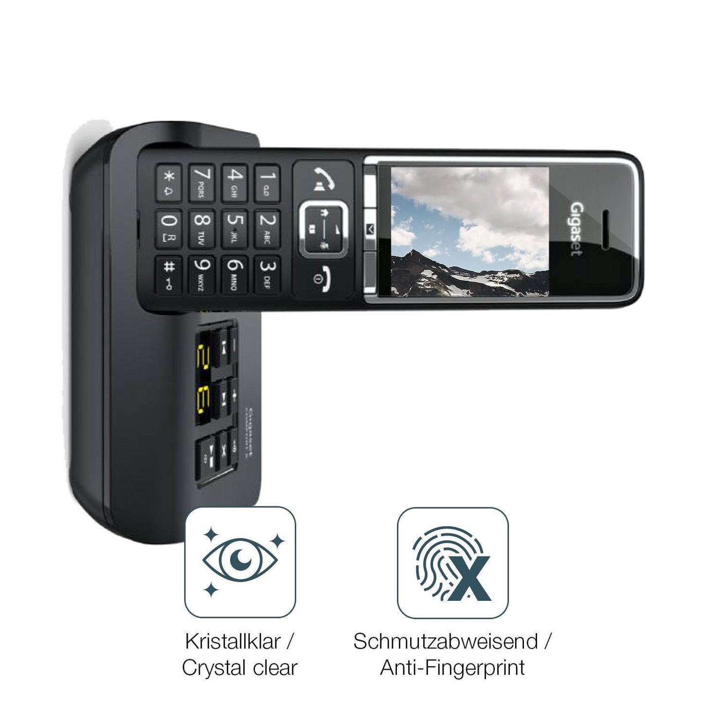 4x Schutzfolie klar für Gigaset Comfort 520A Duo D (4)