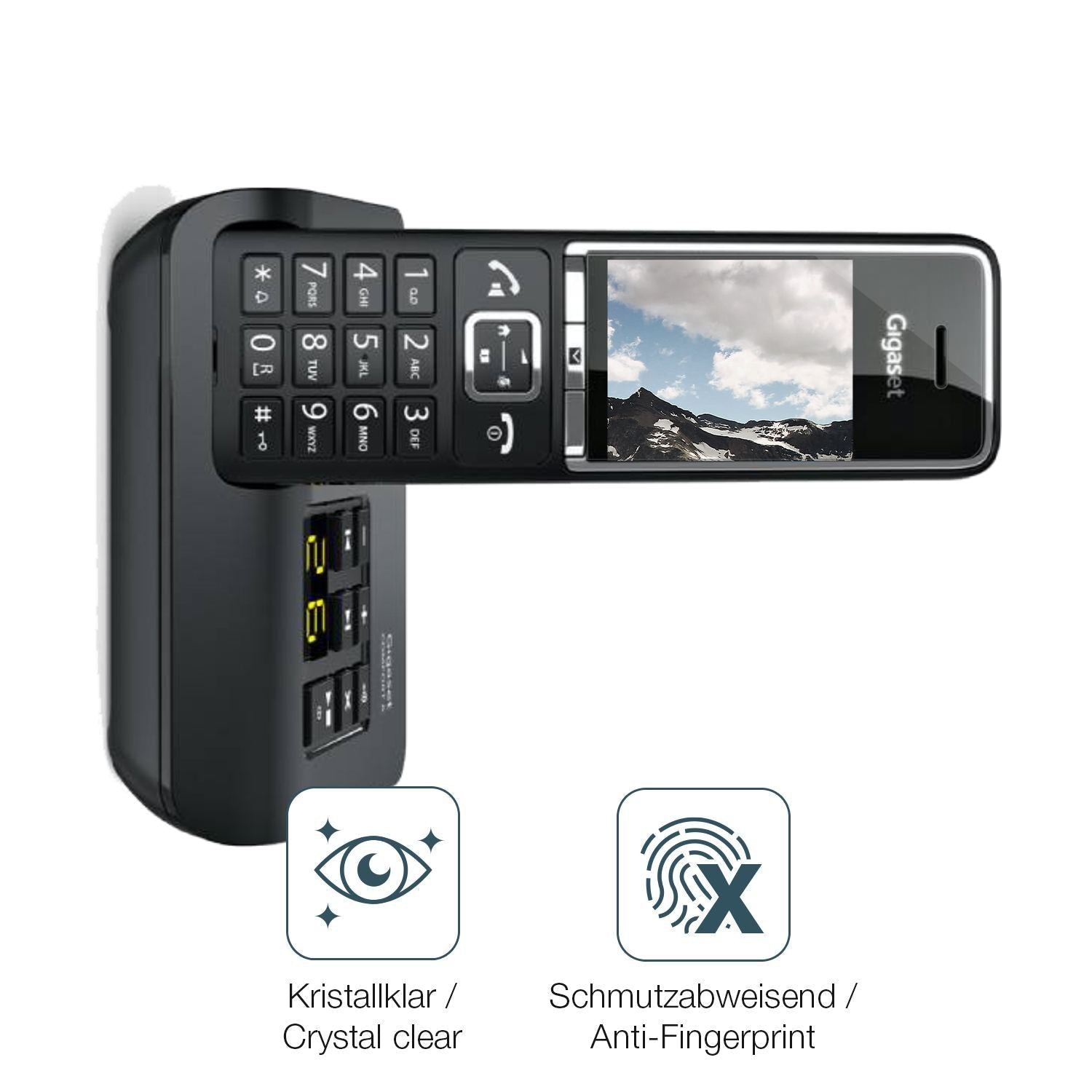 4x Schutzfolie klar für Gigaset Comfort 520A Duo D (4)