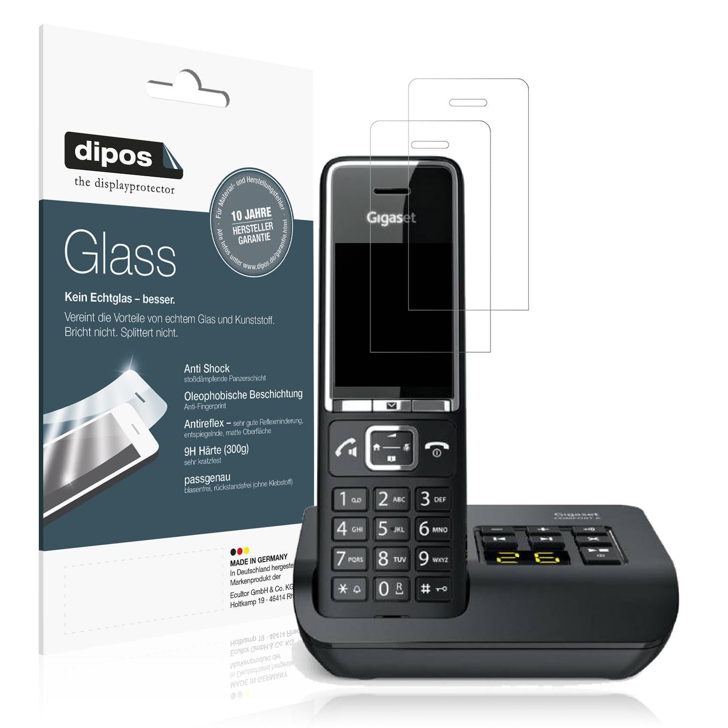 2x 9H Schutzfolie matt für Gigaset Comfort 520A Du (1)